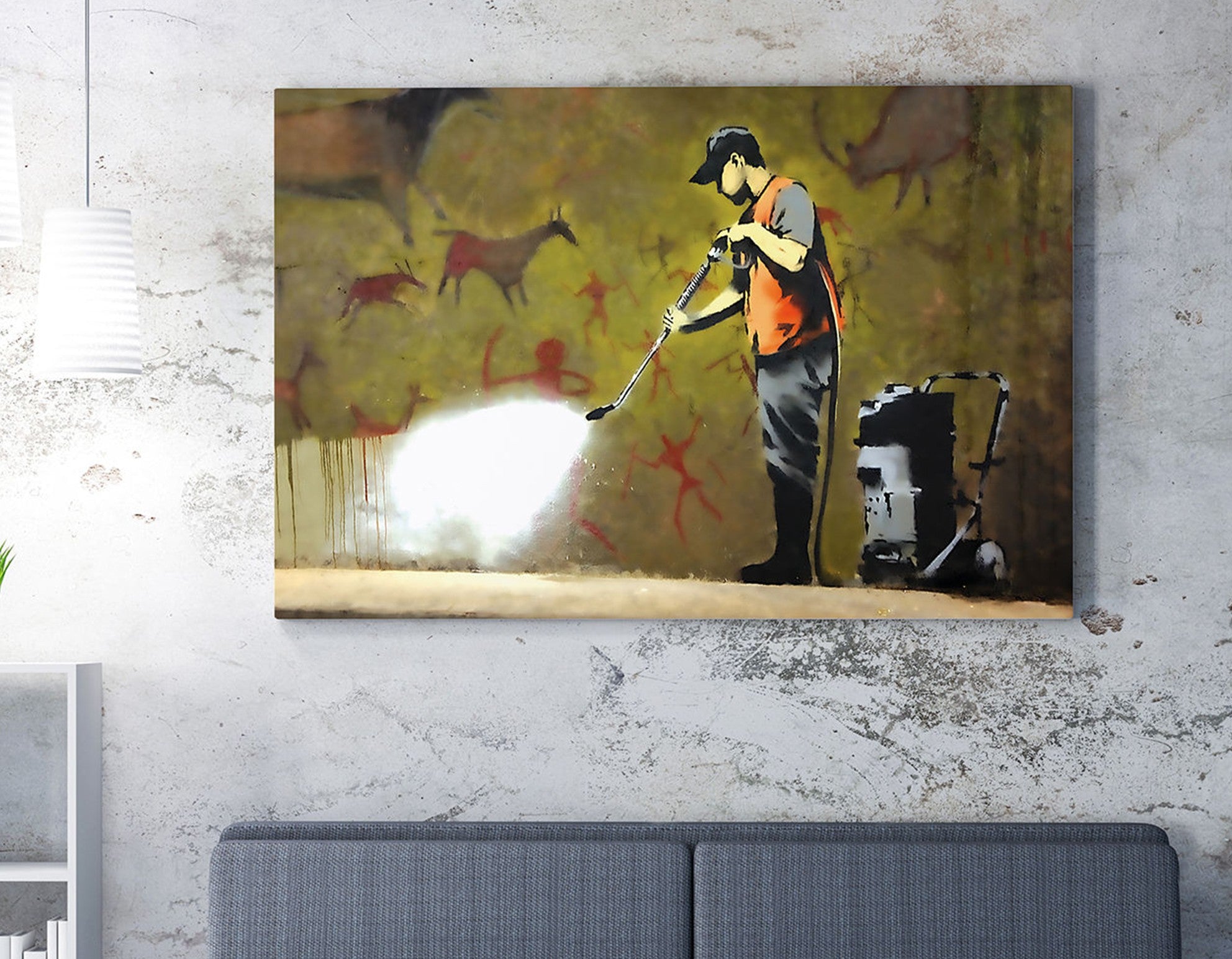 Quadro Decorativo em Tela WY130 Multicolor 50x70cm - Impressão Digital com Moldura de Madeira