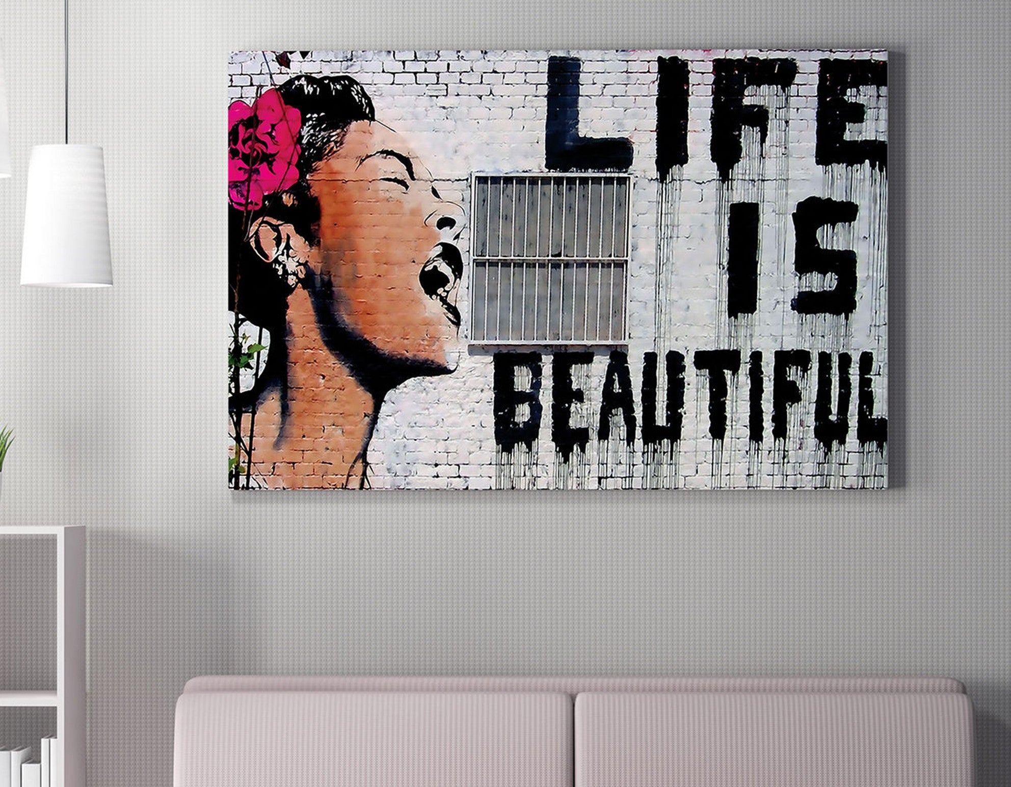Tela Decorativa emoldurada – 50 x 70 cm – madeira – 50% algodão/50% poliéster