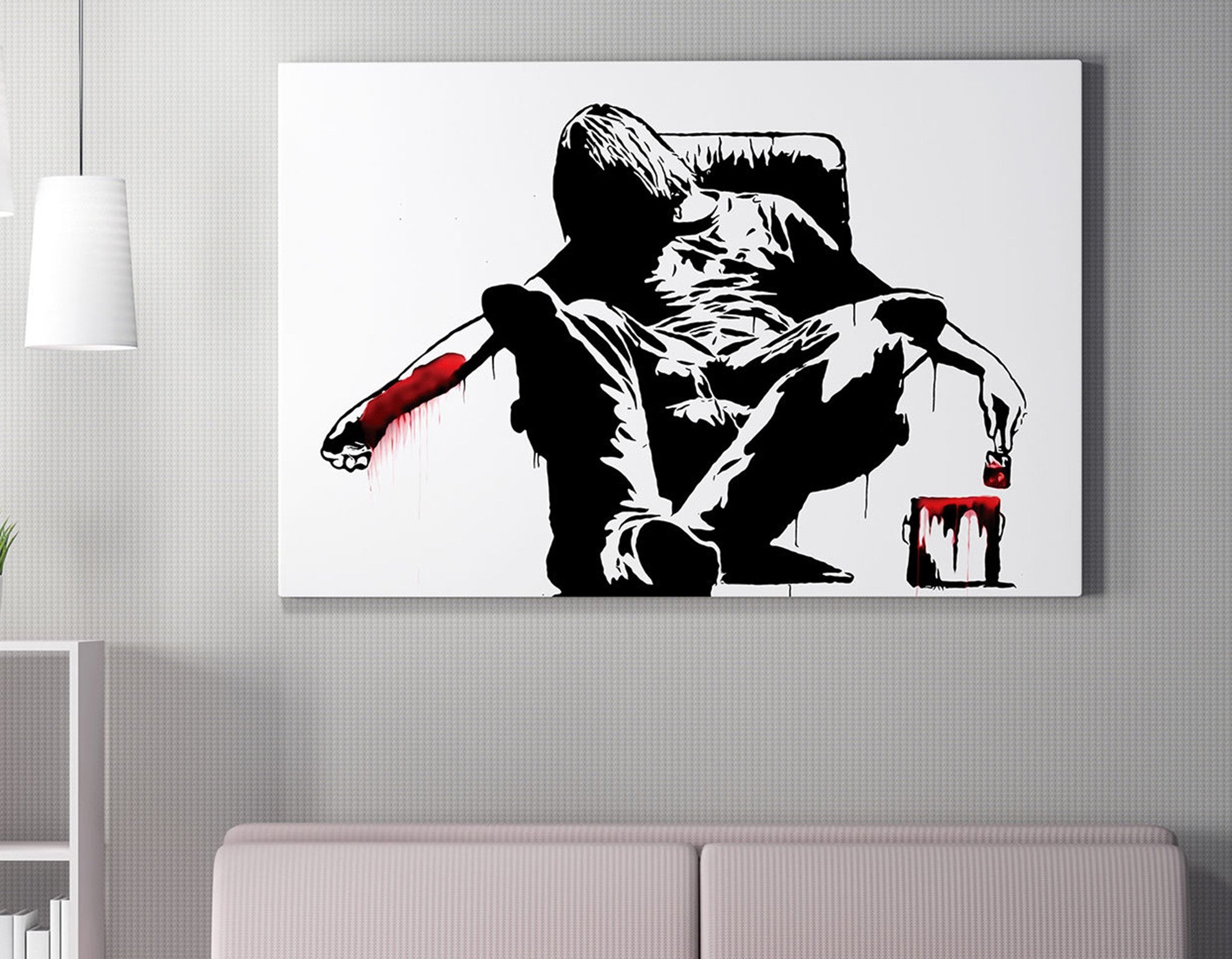 Quadro Decorativo em Tela WY134 Multicolor 50x70cm - Impressão Digital Premium com Moldura em Madeira