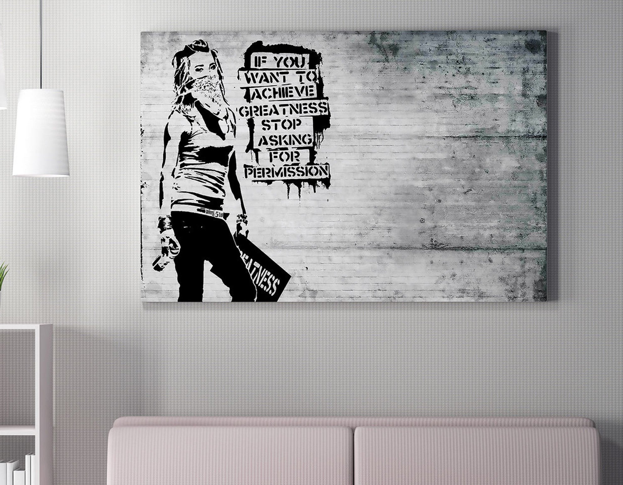 Quadro Decorativo em Tela WY136 Multicolor 50x70cm - Impressão Digital Premium com Moldura em Madeira