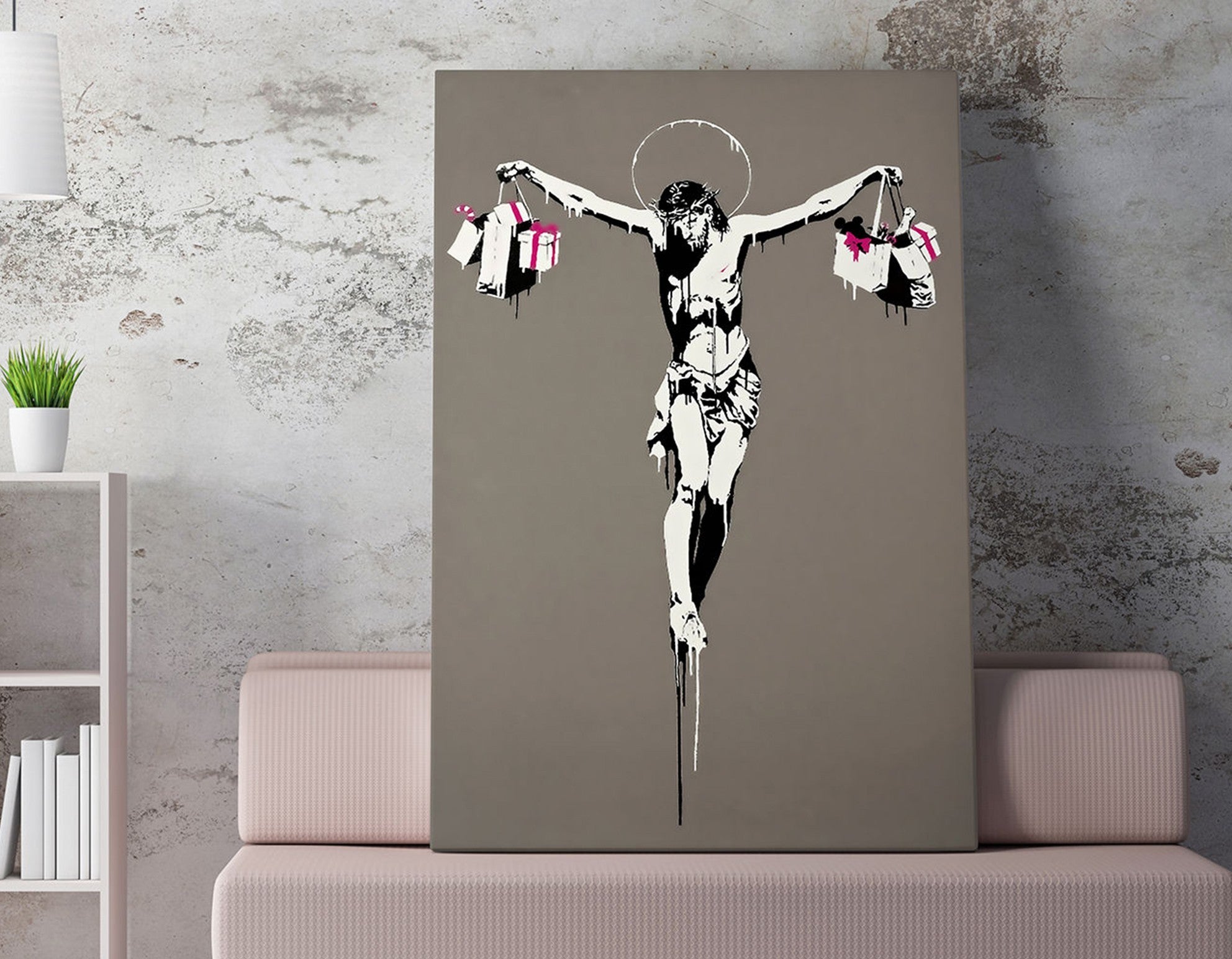 Quadro Decorativo em Tela WY137 Multicolor 50x70cm - Impressão Digital Premium com Moldura em Madeira