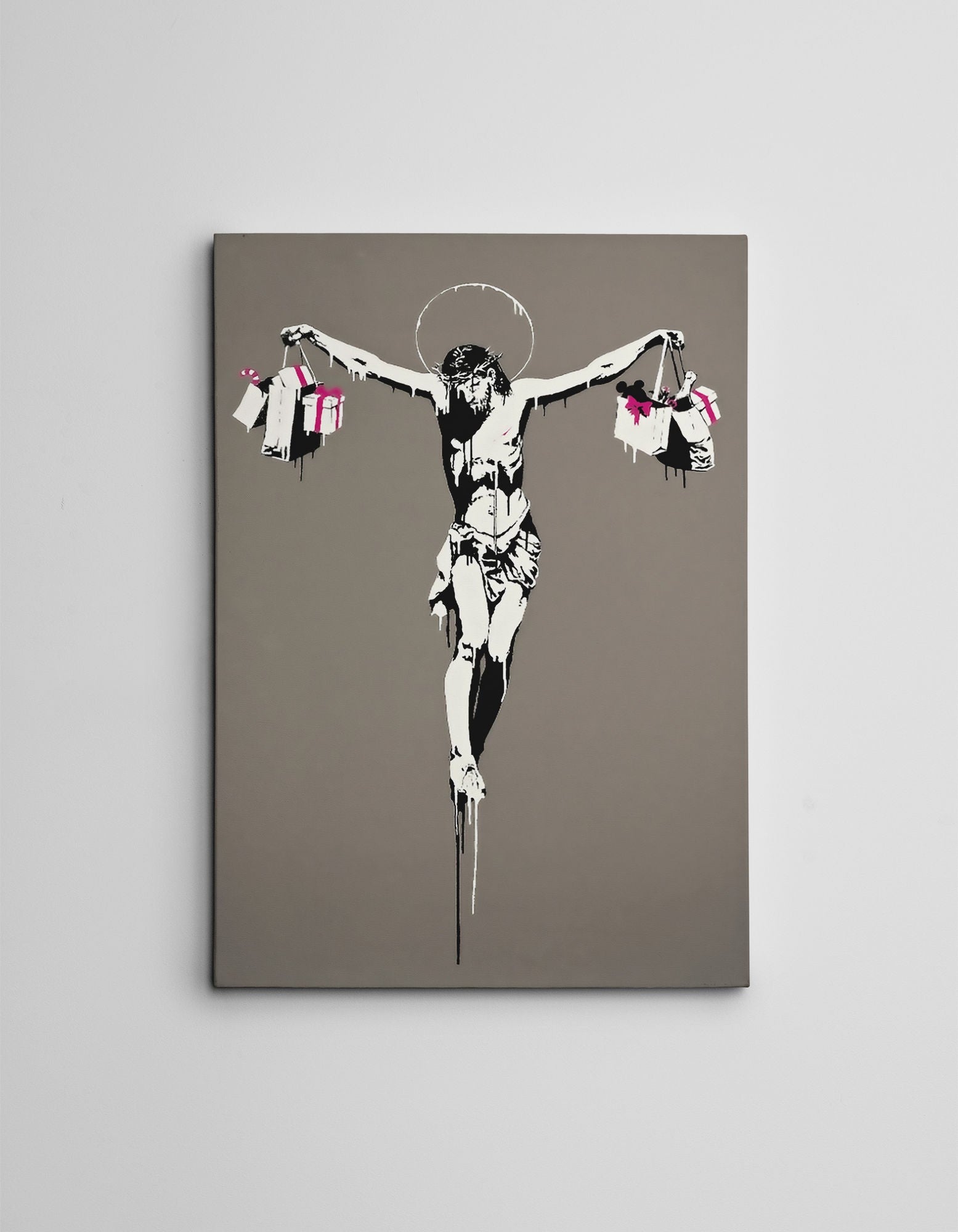 Quadro Decorativo em Tela WY137 Multicolor 50x70cm - Impressão Digital Premium com Moldura em Madeira