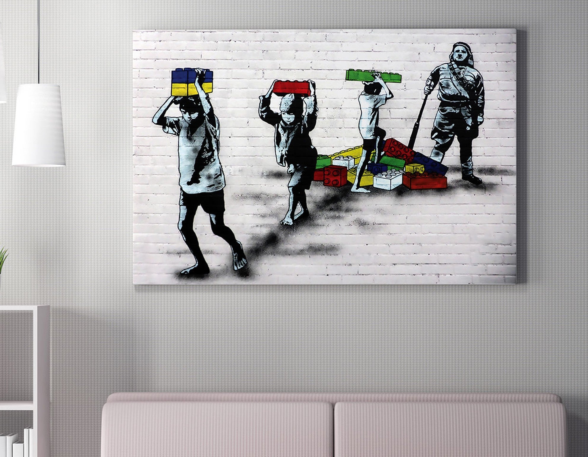 Quadro Decorativo em Tela WY138 Multicolor 50x70cm - Impressão Digital Premium com Moldura em Madeira