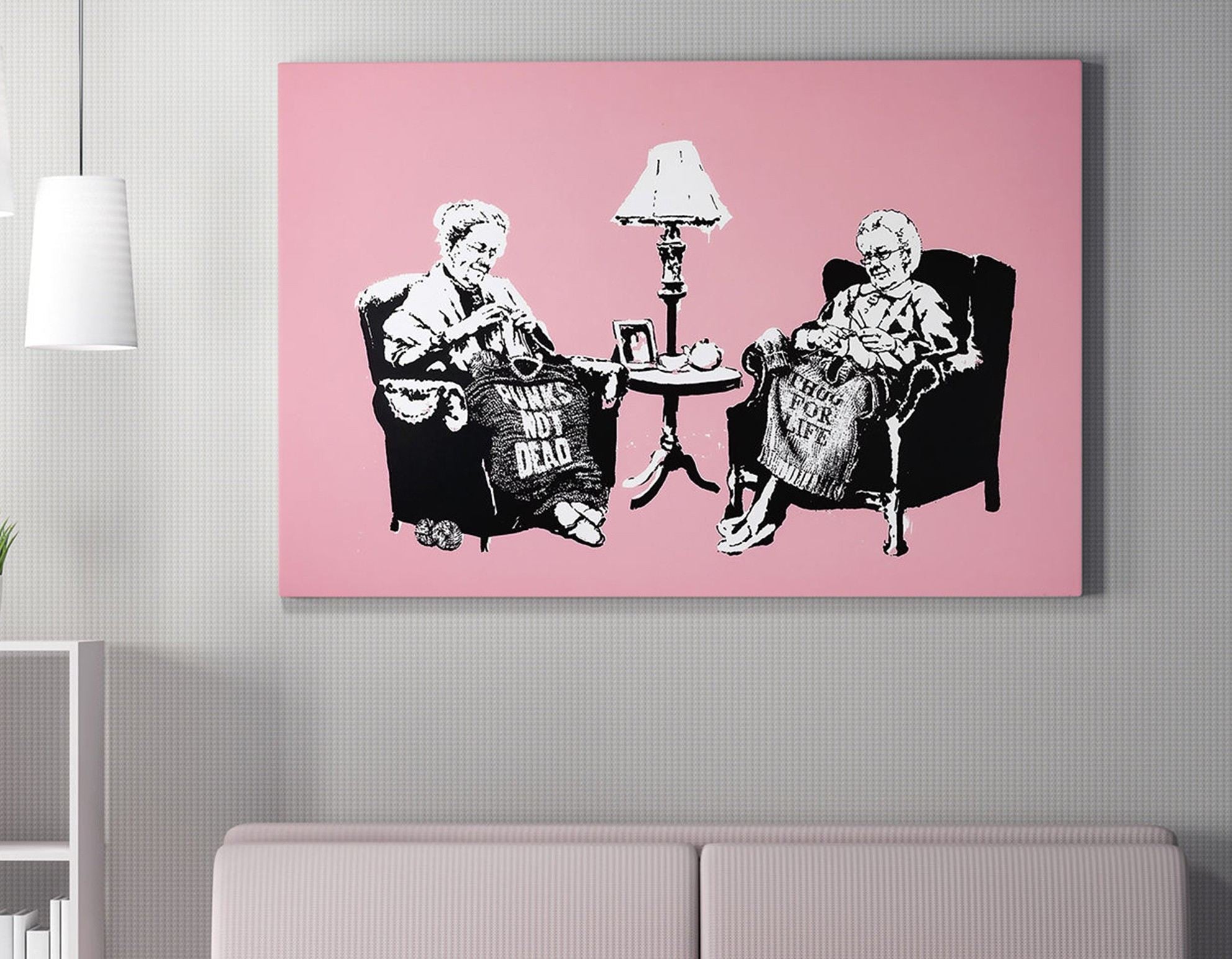 Quadro Decorativo em Tela WY141 Multicolor 50x70cm - Impressão Digital Premium com Moldura em Madeira