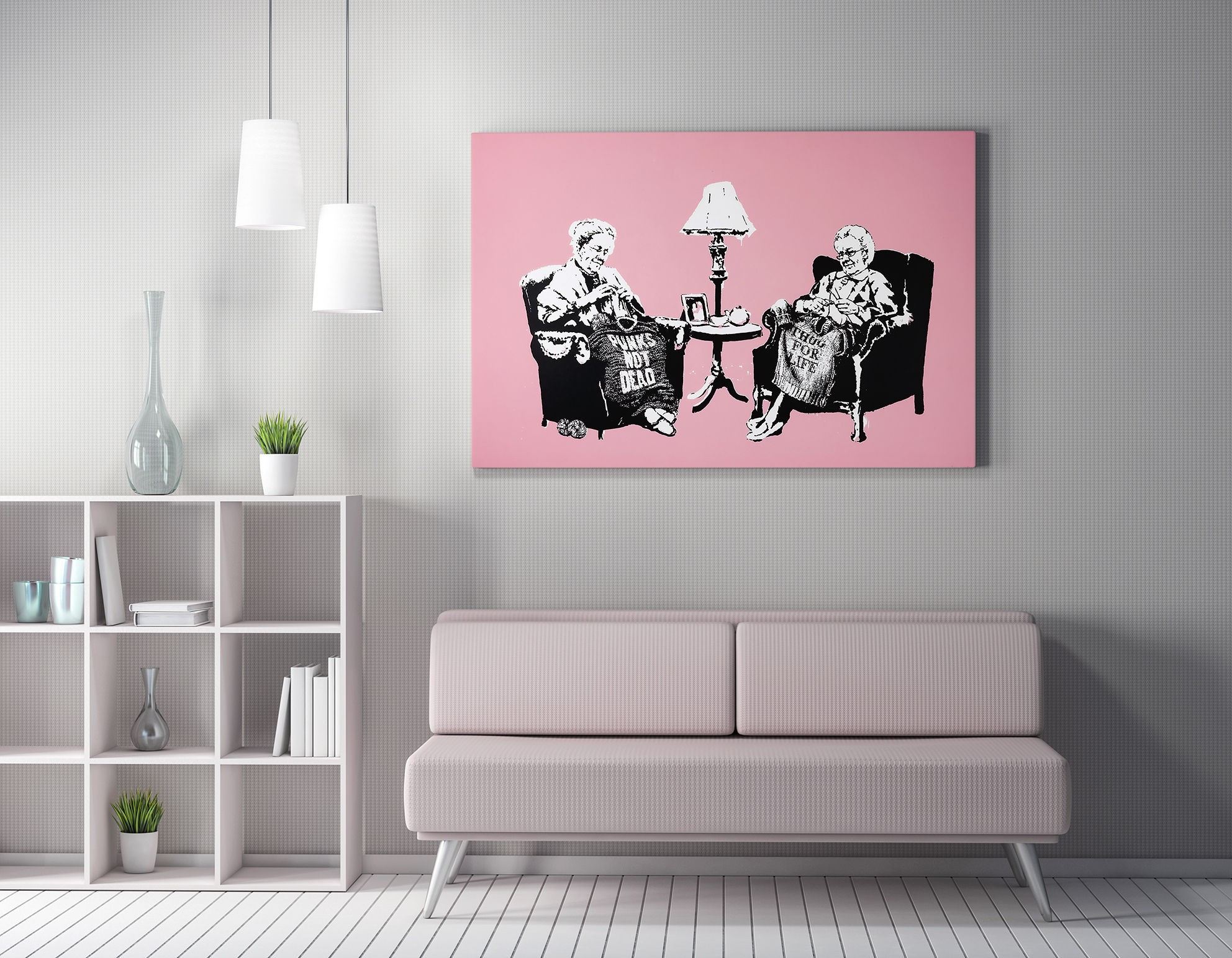 Quadro Decorativo em Tela WY141 Multicolor 50x70cm - Impressão Digital Premium com Moldura em Madeira