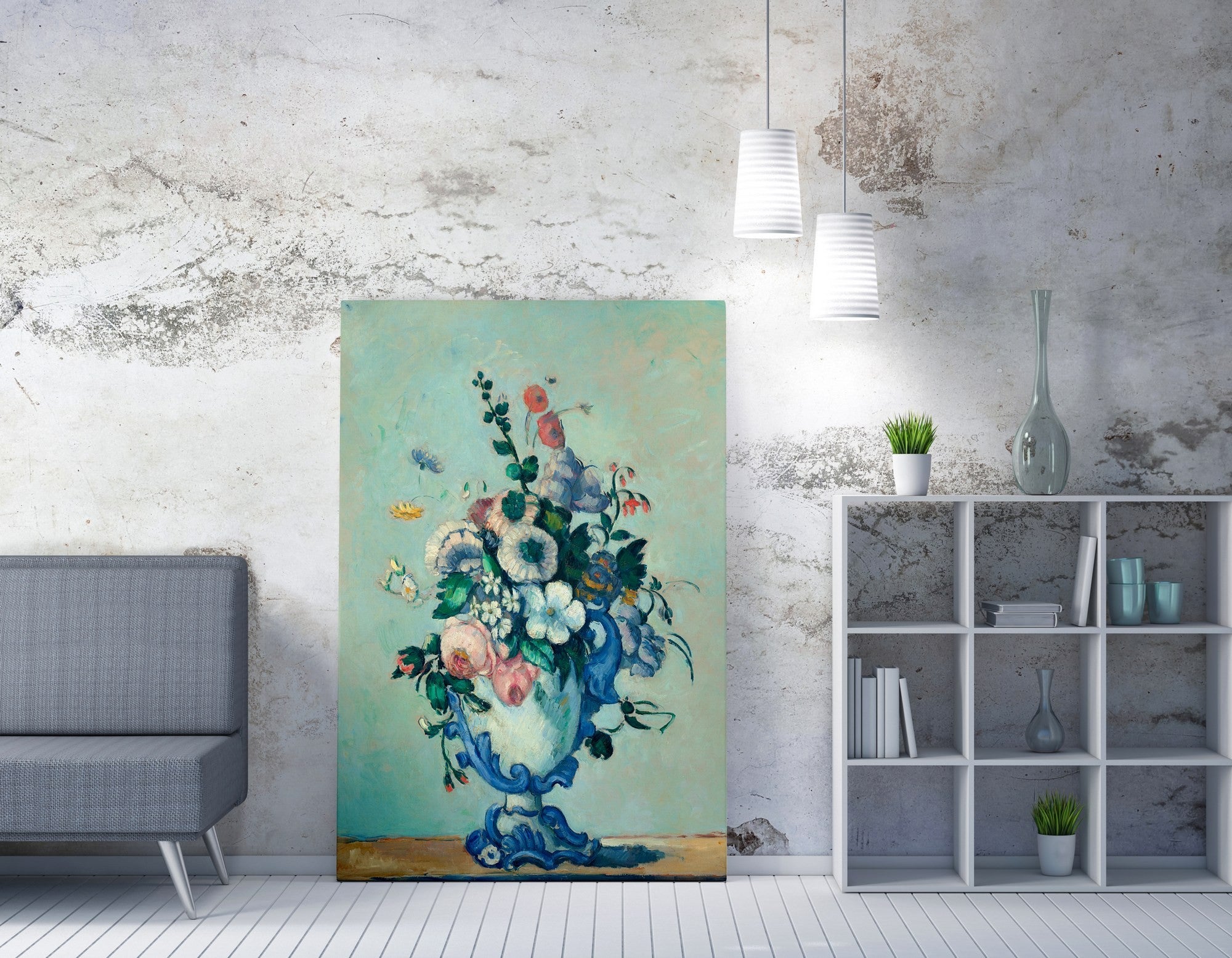 Quadro Decorativo em Tela WY280 Multicolor 50x70cm - Impressão Digital com Moldura de Madeira