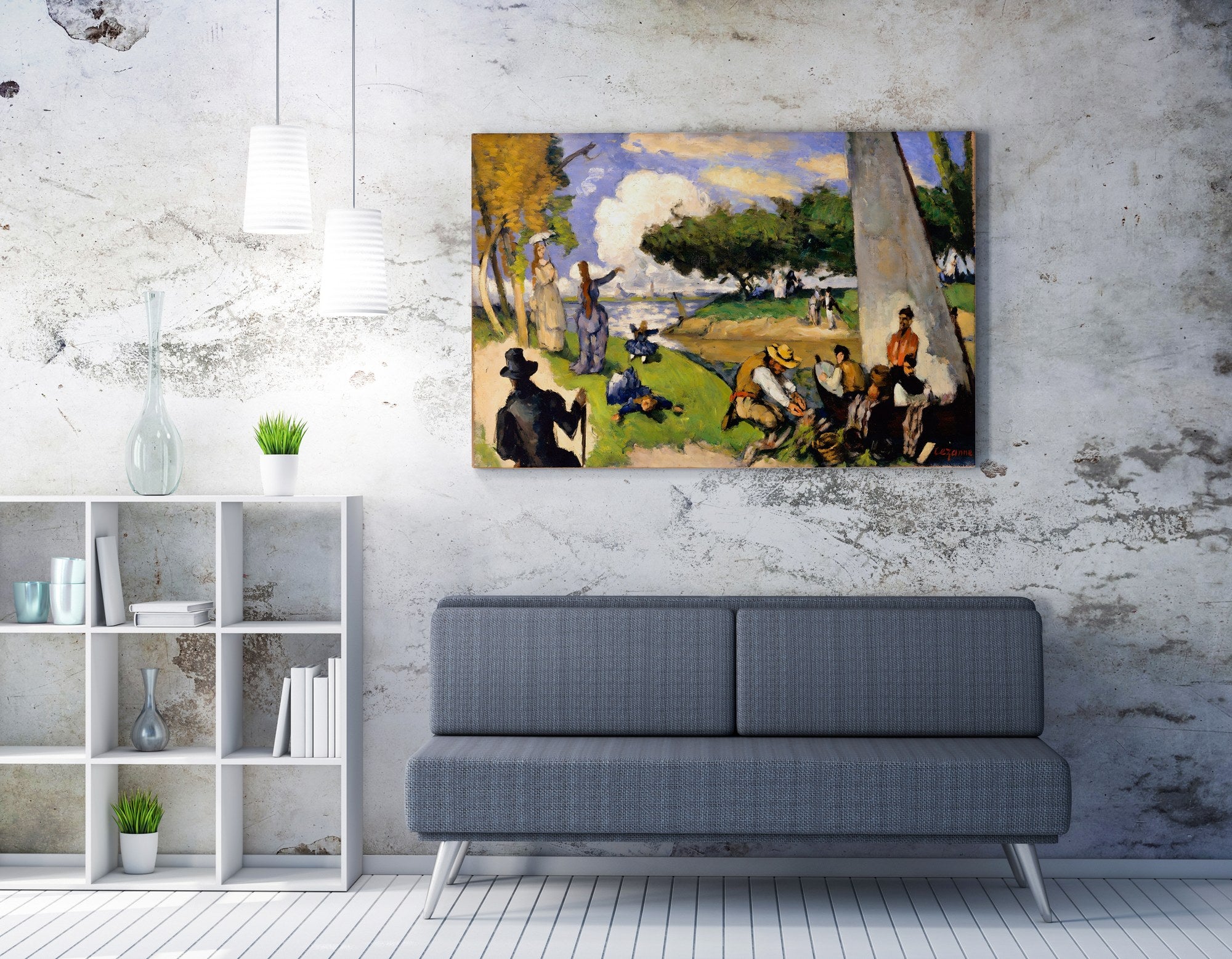 Quadro Decorativo em Tela WY282 Multicolor 50x70cm - Impressão Digital com Moldura de Madeira