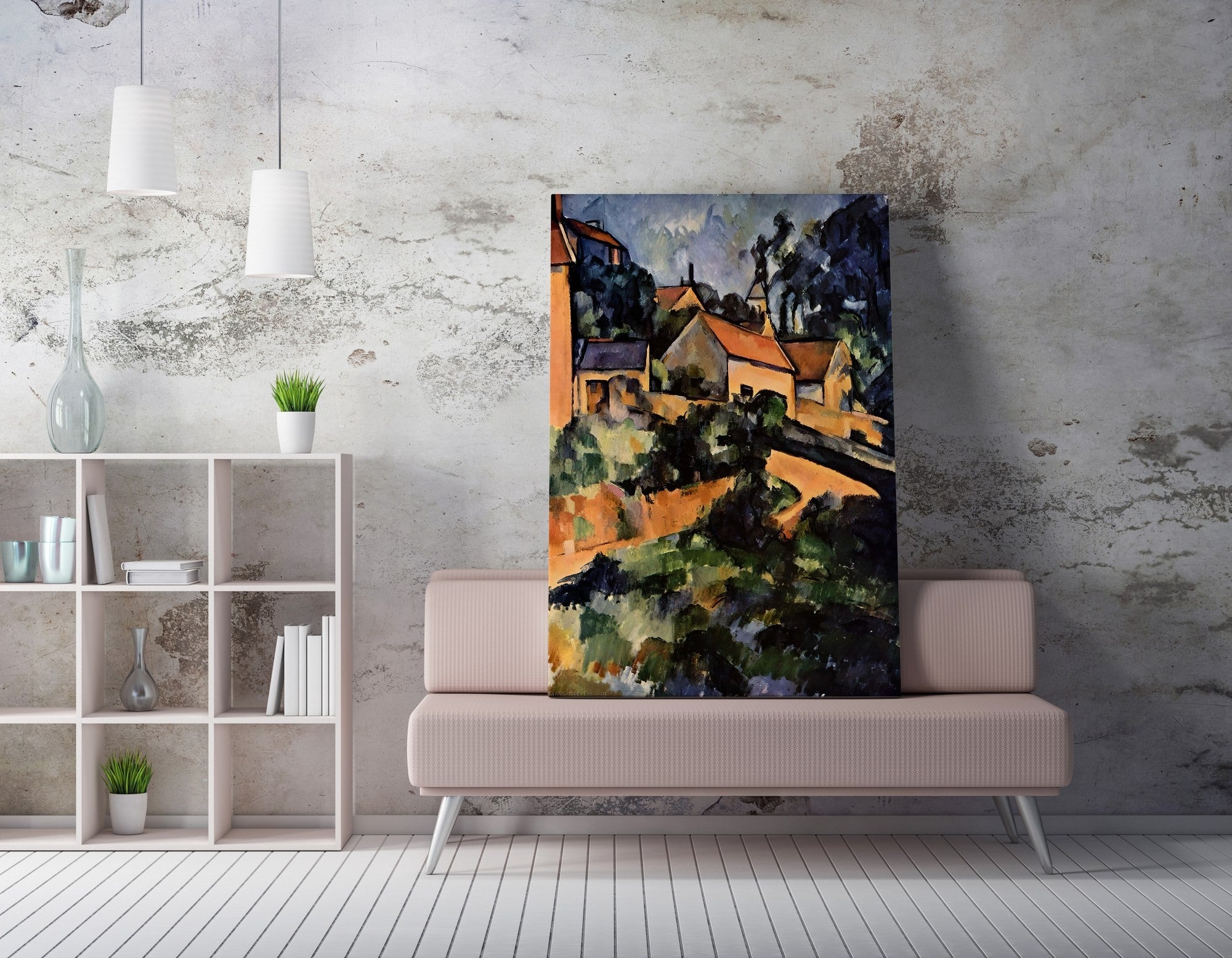 Quadro Decorativo em Tela WY283 Multicolor 50x70cm - Impressão Digital Premium com Moldura em Madeira