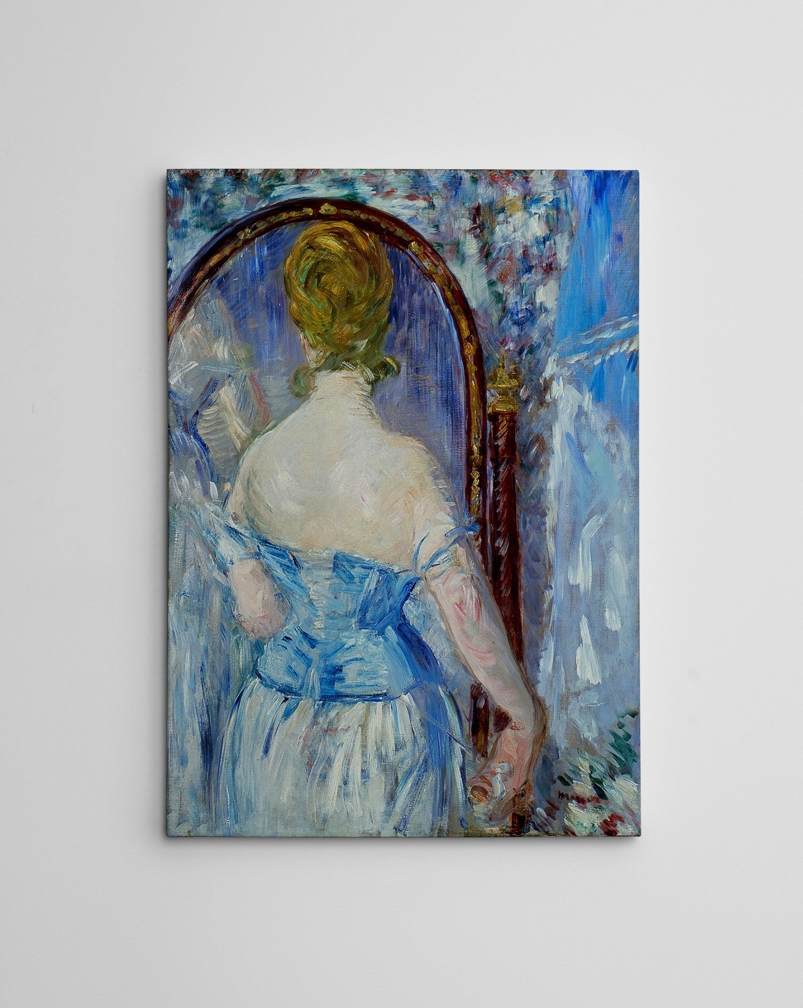 Quadro Decorativo em Tela WY285 - Impressão Digital Multicolor 50x70cm com Moldura de Madeira