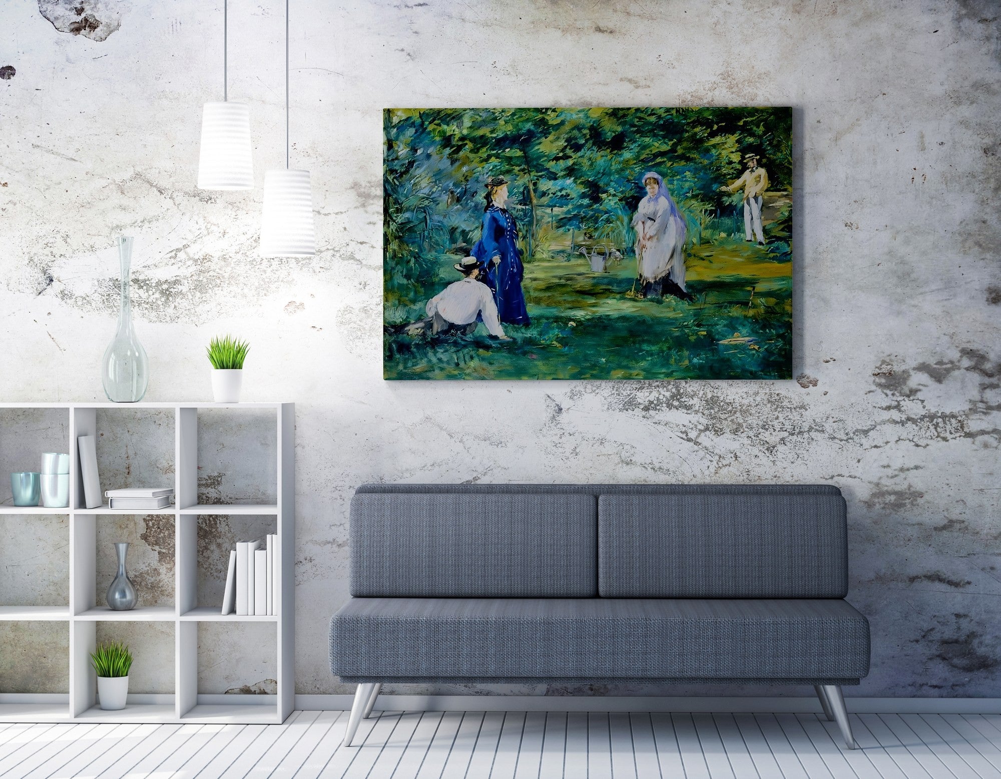 Quadro Decorativo em Tela WY286 Multicolor 50x70cm - Impressão Digital Premium com Moldura em Madeira