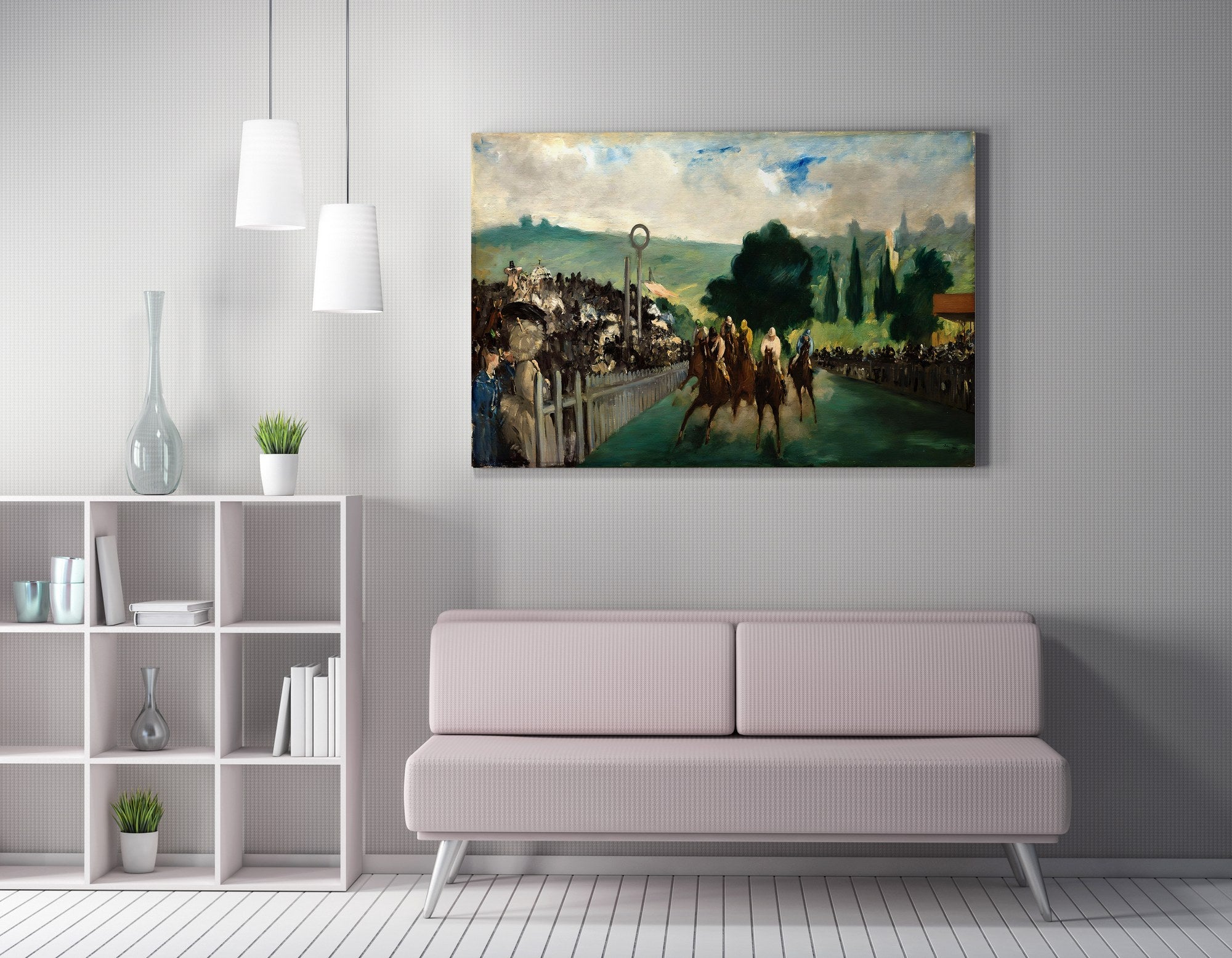 Quadro Decorativo em Tela WY288 Multicolor 50x70cm - Impressão Digital Premium com Moldura em Madeira