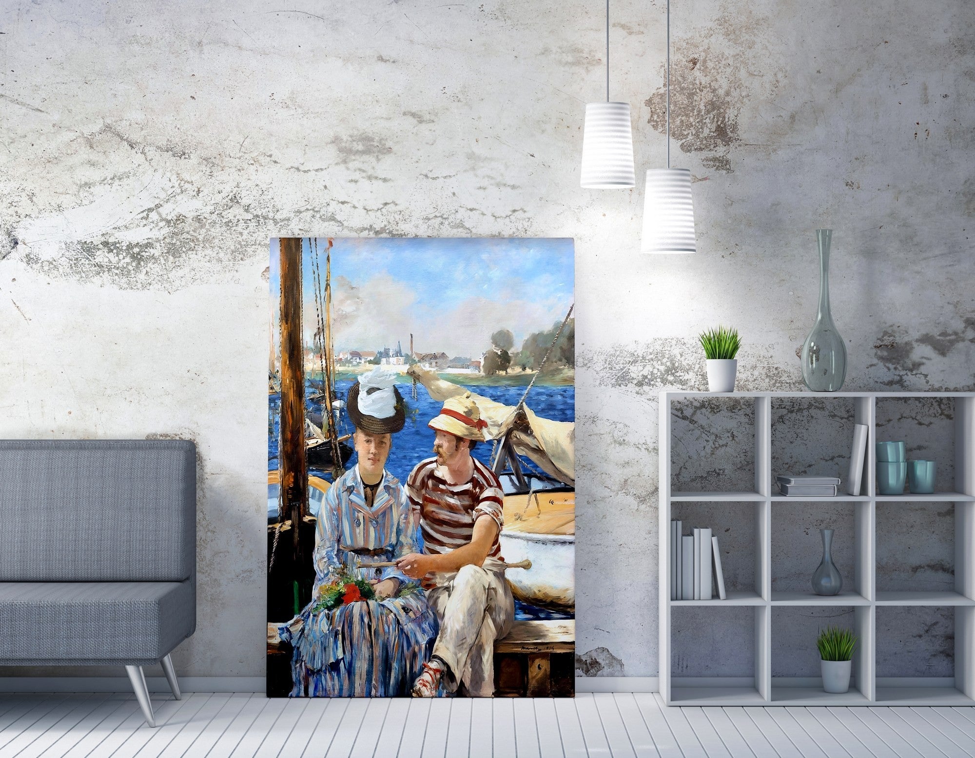 Quadro Decorativo em Tela WY289 Multicolor 50x70cm - Impressão Digital Premium com Moldura em Madeira