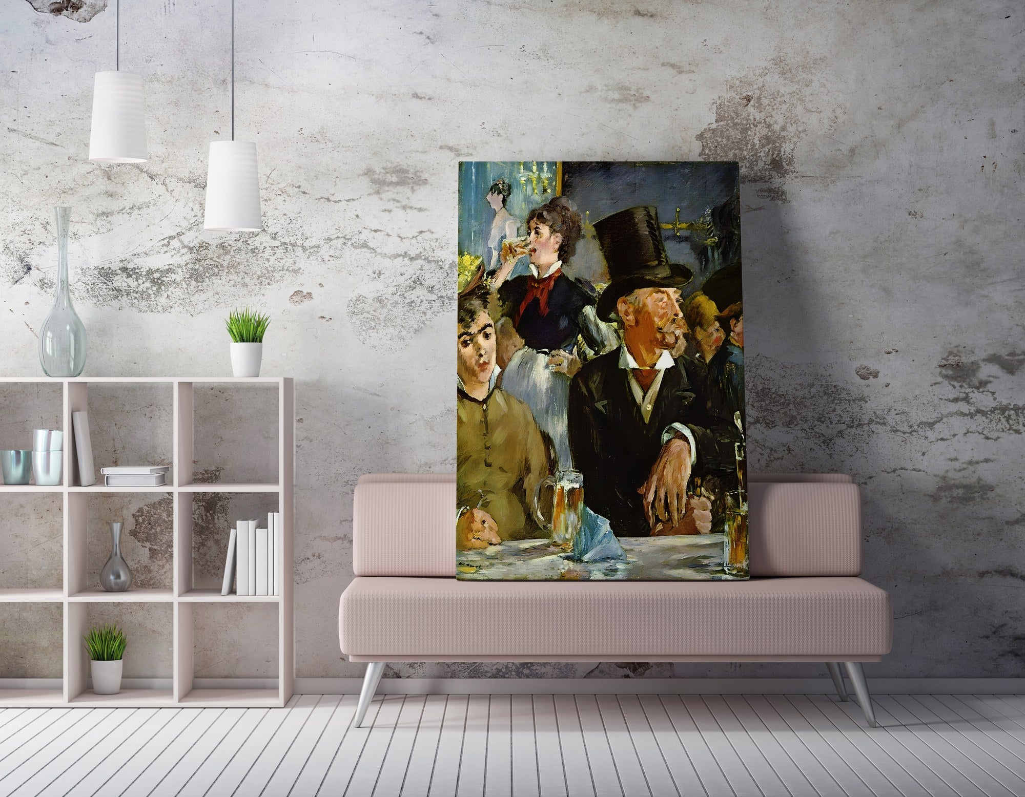 Quadro Decorativo em Tela WY290 Multicolor 50x70cm - Impressão Digital Premium com Moldura em Madeira