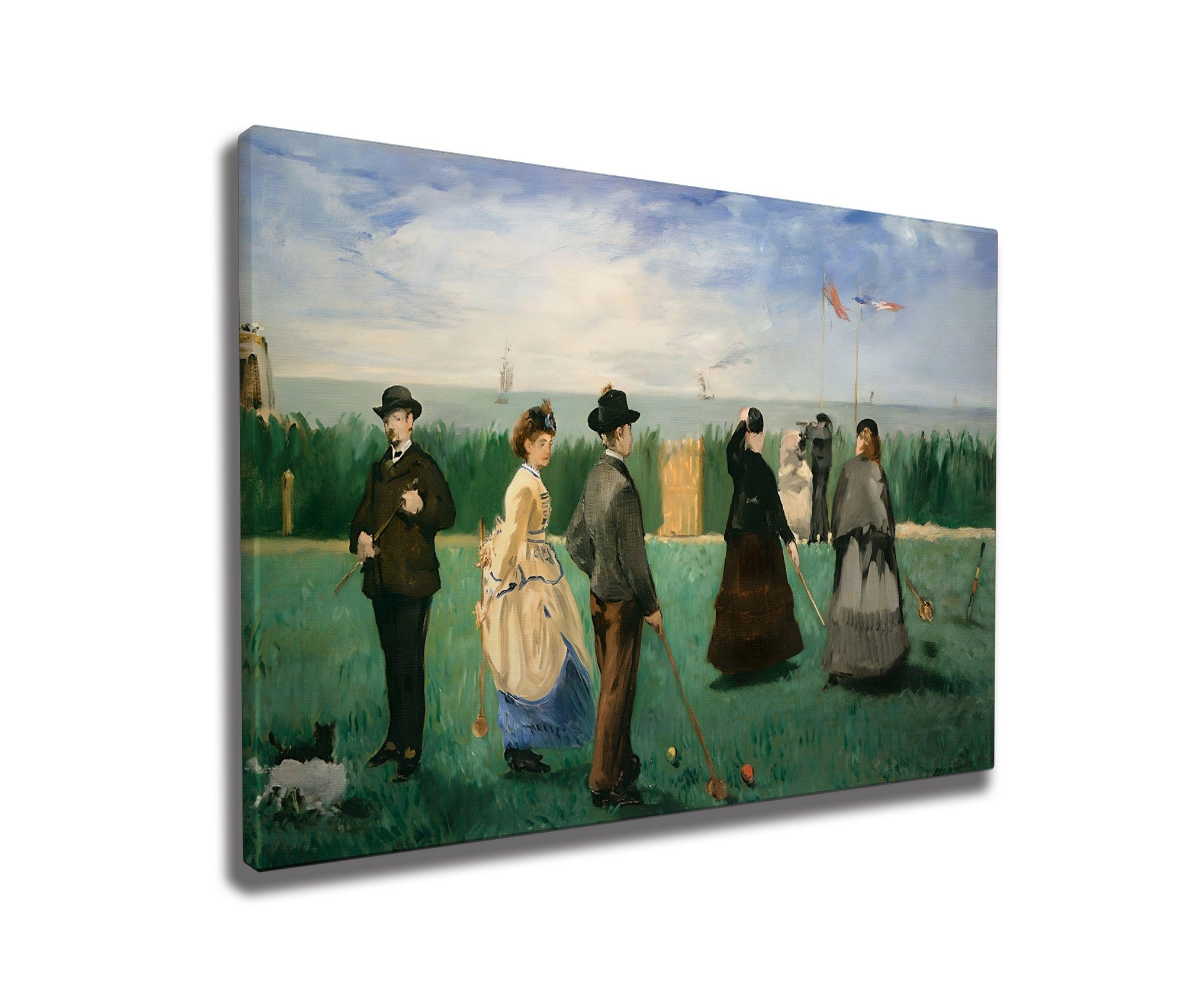 Quadro Decorativo em Tela WY291 - Impressão Digital Multicolor 50x70cm com Moldura de Madeira