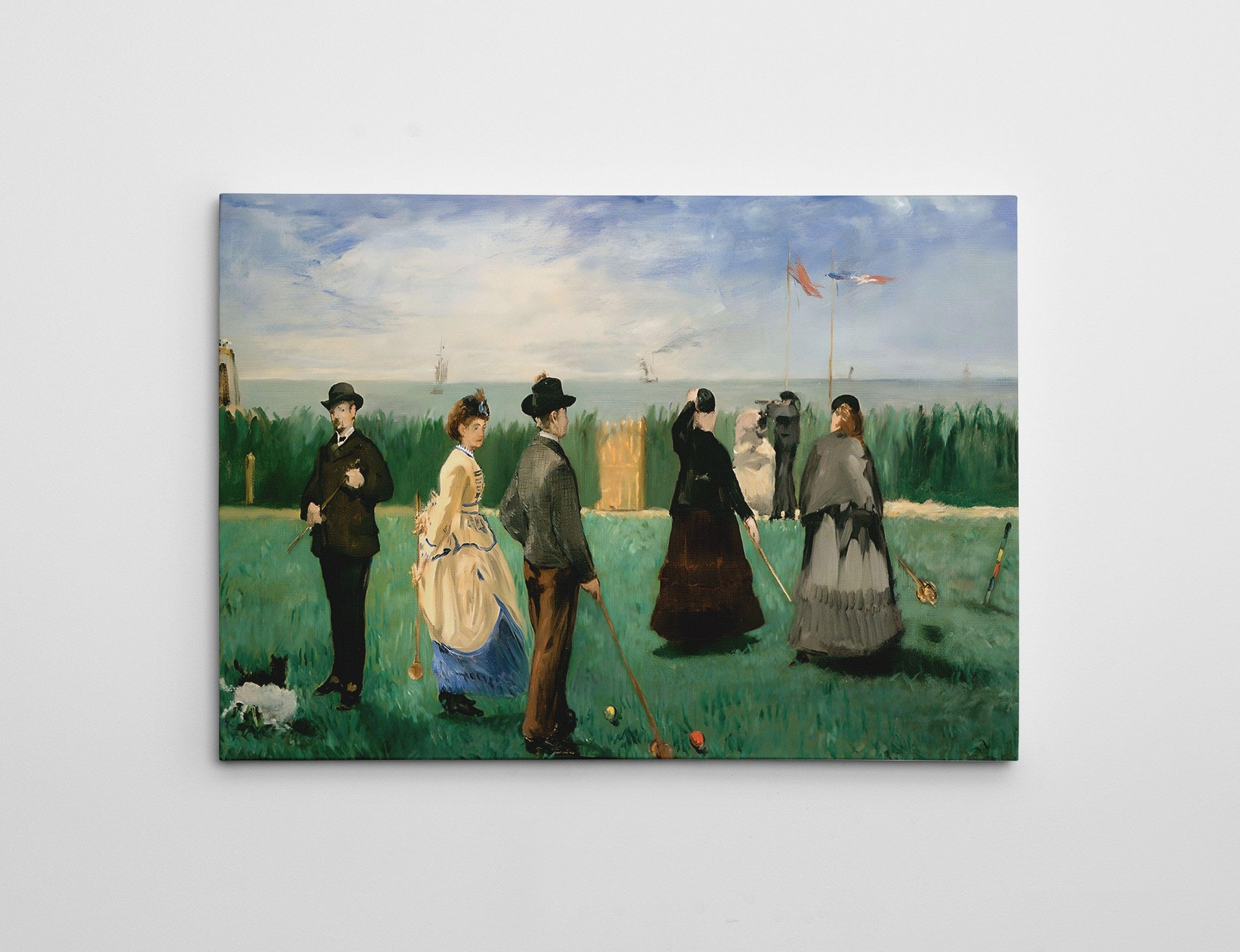 Quadro Decorativo em Tela WY291 - Impressão Digital Multicolor 50x70cm com Moldura de Madeira