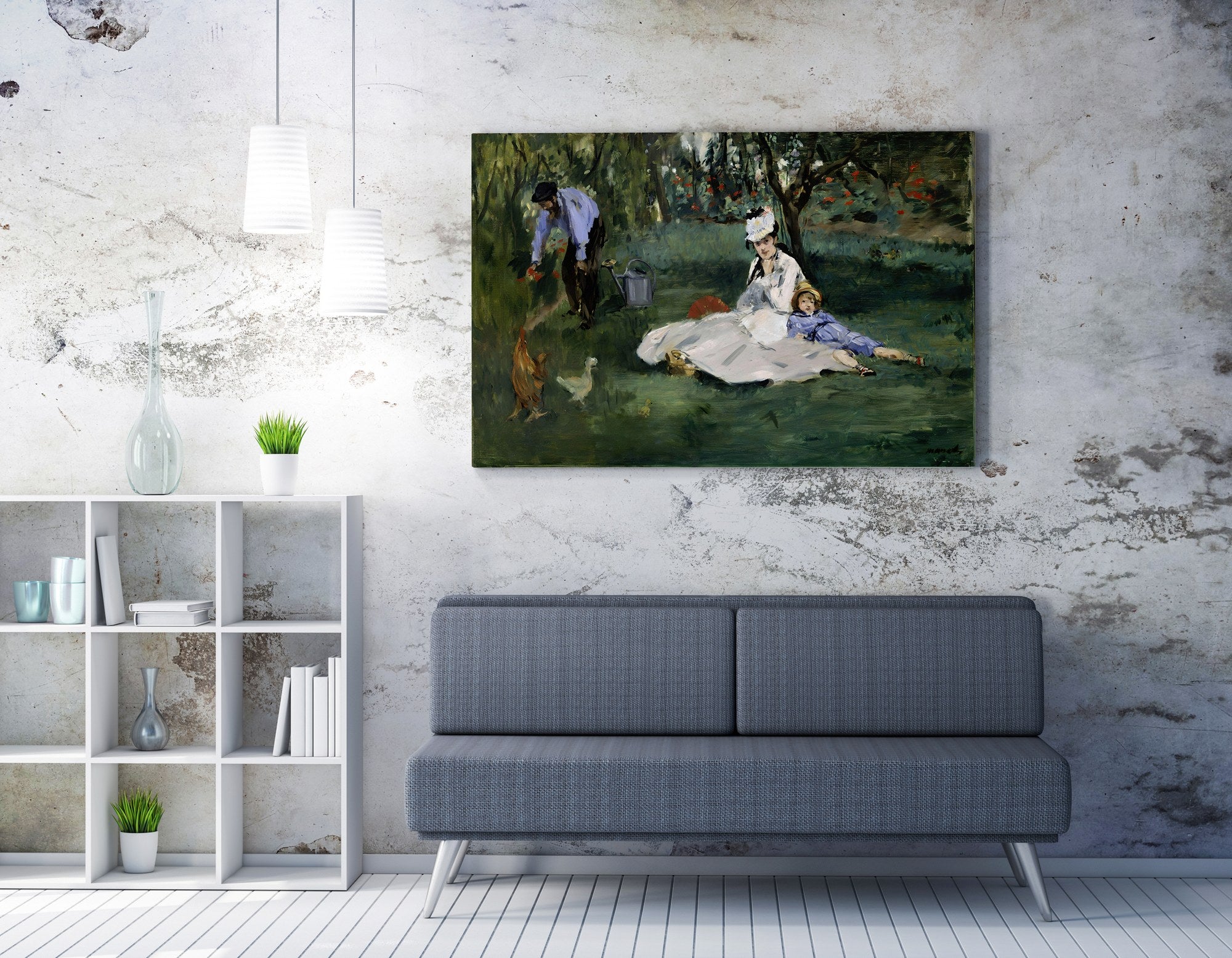 Quadro Decorativo em Tela WY293 Multicolor 50x70cm - Impressão Digital Premium com Moldura em Madeira