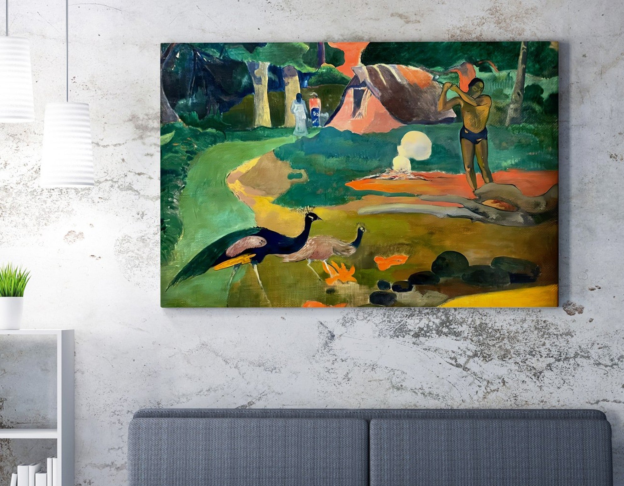 Quadro Decorativo em Tela WY295 Multicolor 50x70cm - Impressão Digital com Moldura de Madeira