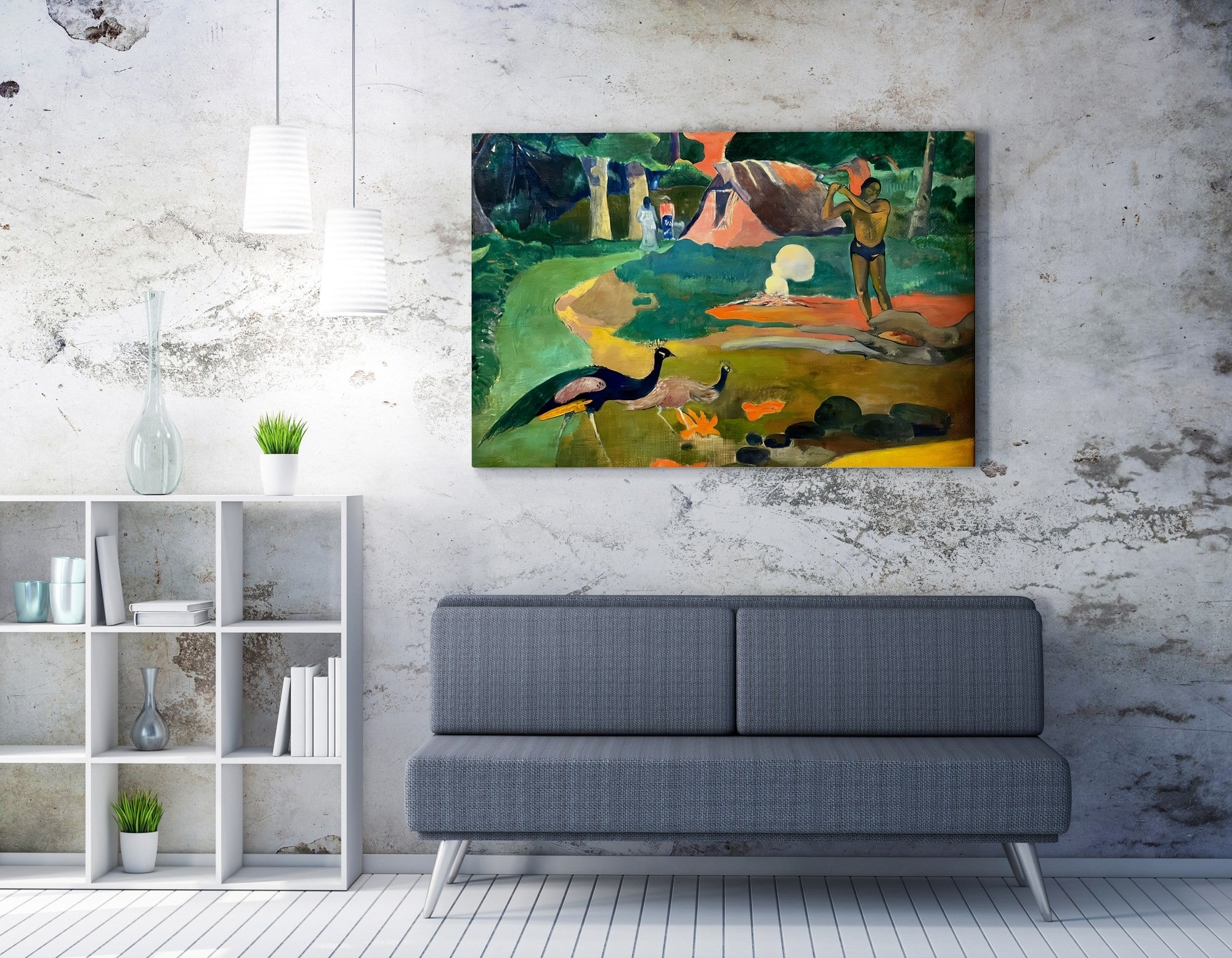 Quadro Decorativo em Tela WY295 Multicolor 50x70cm - Impressão Digital com Moldura de Madeira