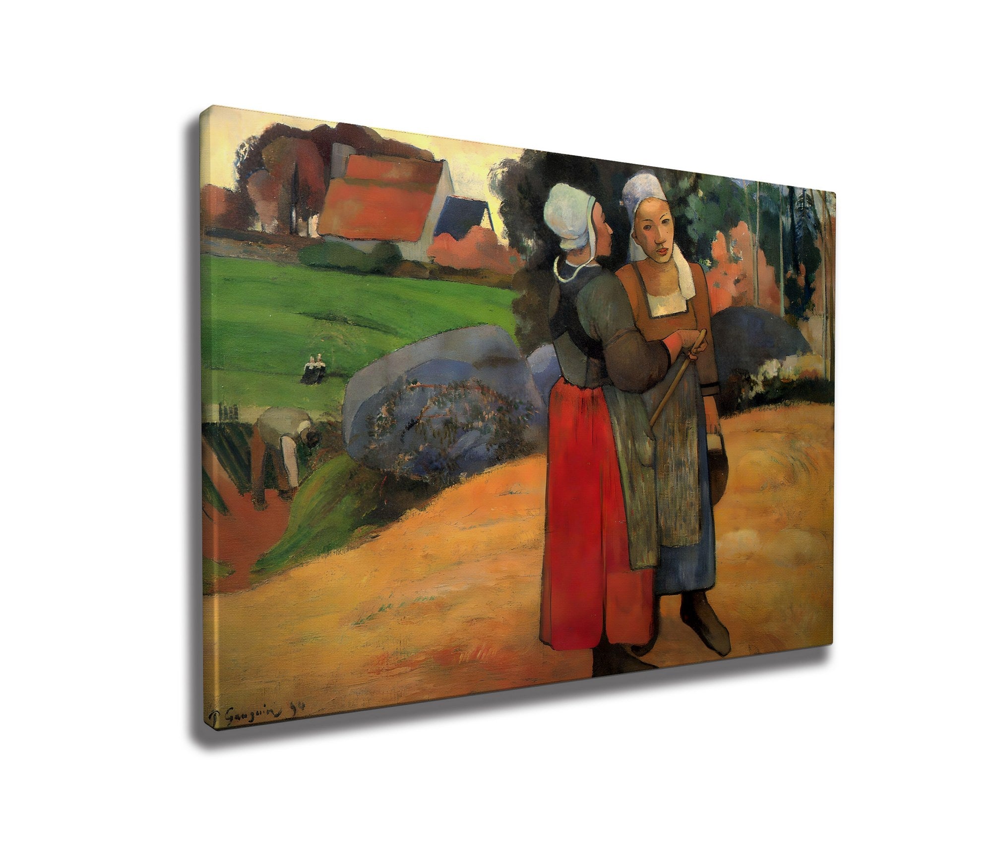 Quadro Decorativo em Tela WY299 - Impressão Digital Multicolor 50x70cm com Moldura de Madeira