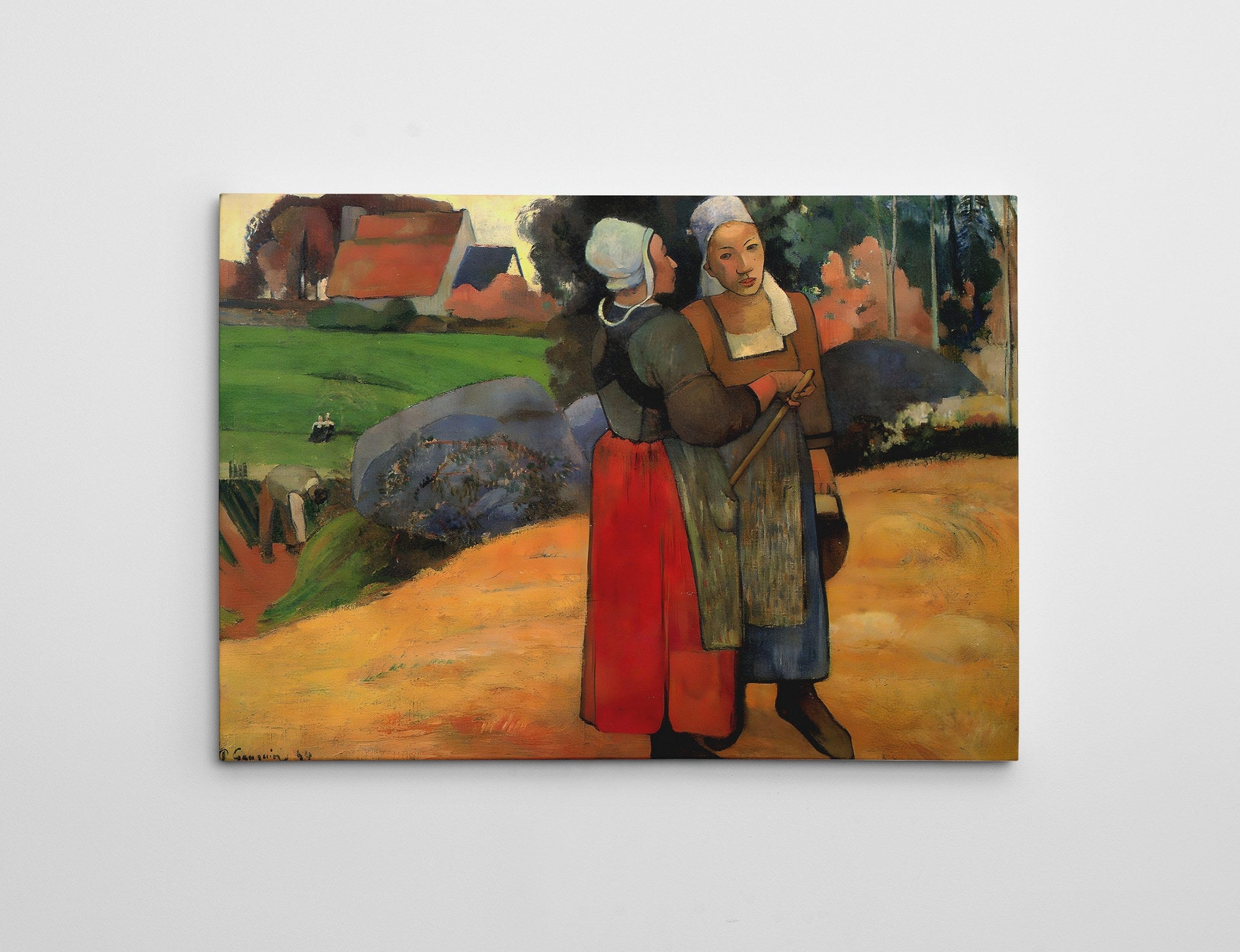 Quadro Decorativo em Tela WY299 - Impressão Digital Multicolor 50x70cm com Moldura de Madeira