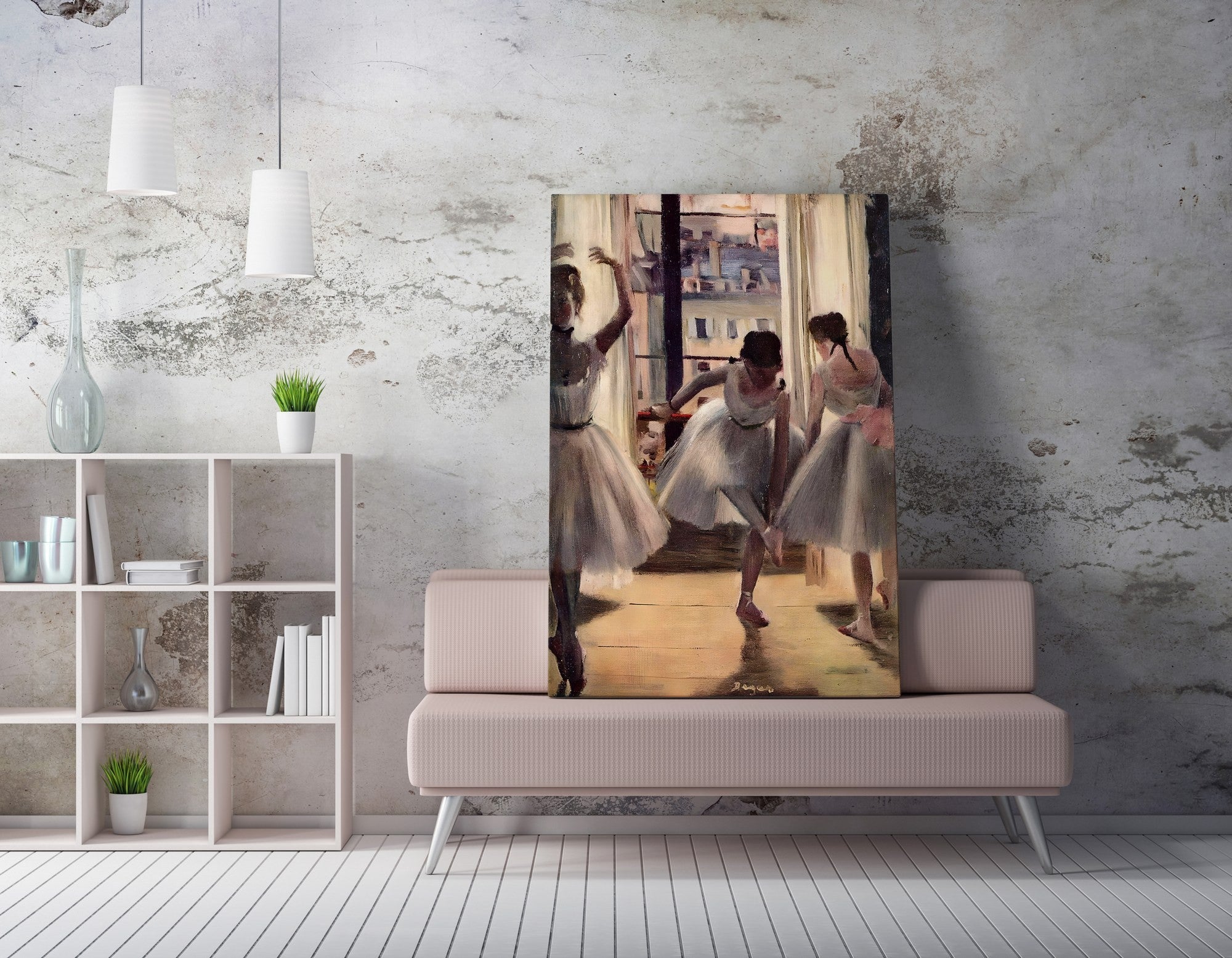 Quadro Decorativo em Tela WY302 Multicolor 50x70cm - Impressão Digital com Moldura de Madeira