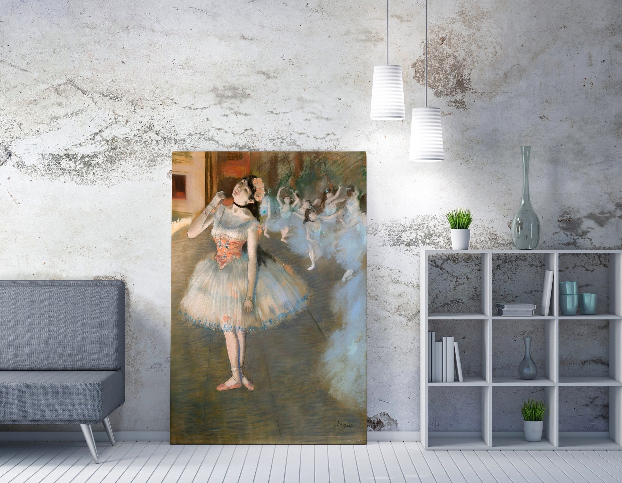 Quadro Decorativo em Tela WY303 Multicolor 50x70cm - Impressão Digital Premium com Moldura em Madeira