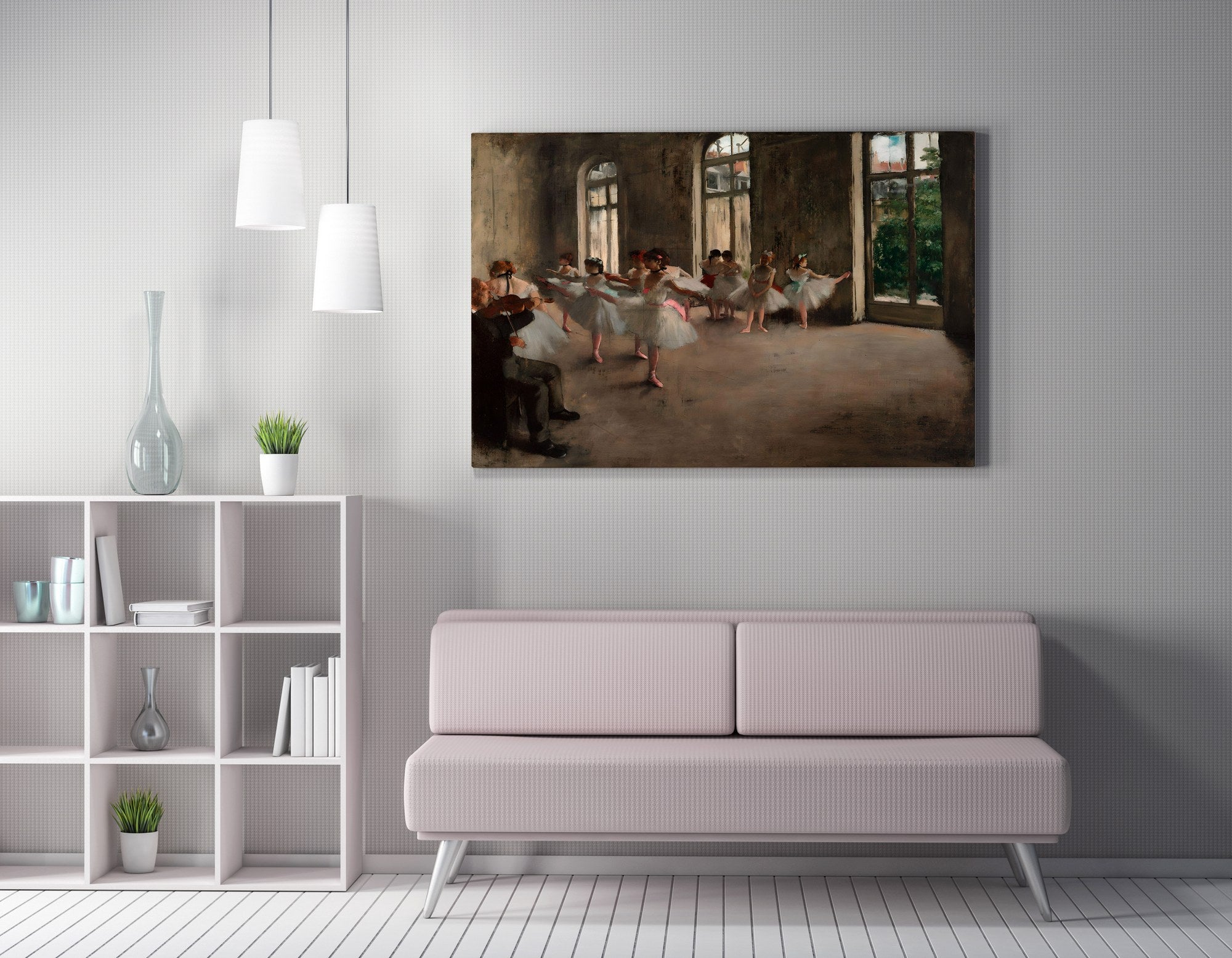 Quadro Decorativo em Tela WY306 Multicolor 50x70cm - Impressão Digital Premium com Moldura em Madeira