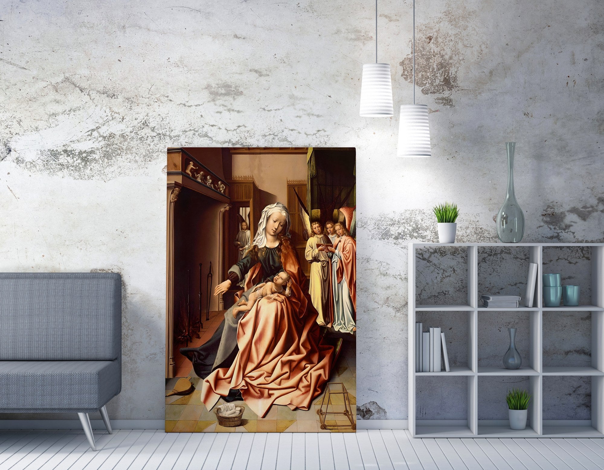 Quadro Decorativo em Tela WY308 Multicolor 50x70cm - Impressão Digital Premium com Moldura em Madeira