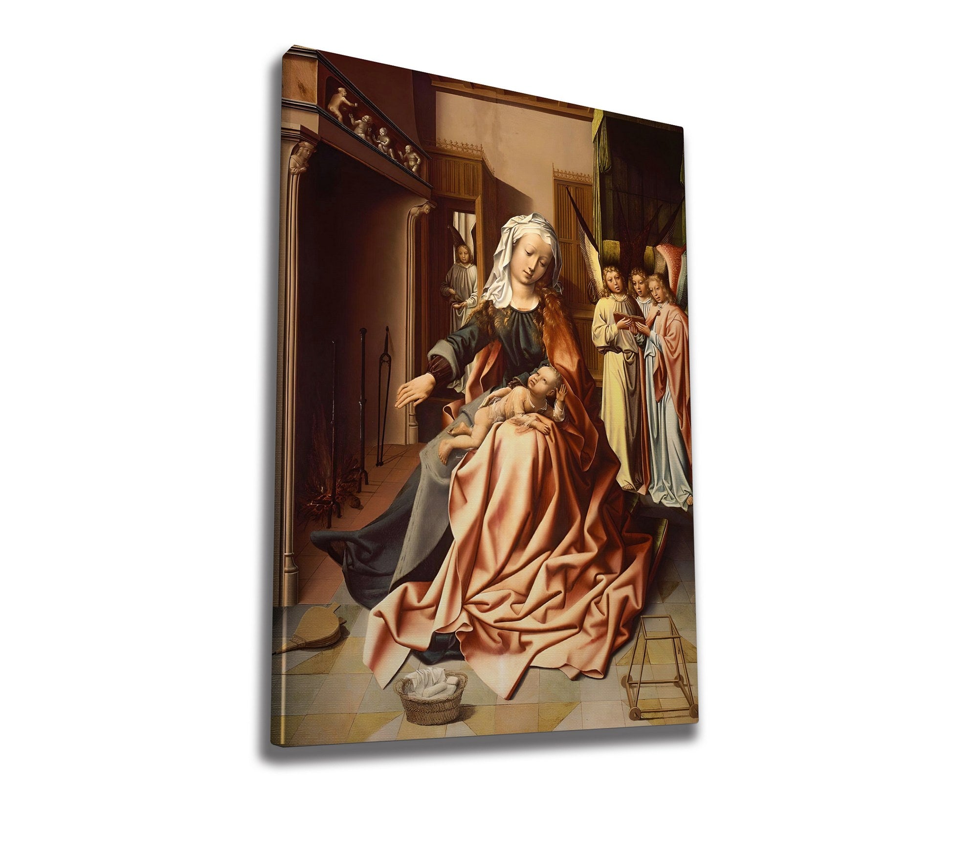 Quadro Decorativo em Tela WY308 Multicolor 50x70cm - Impressão Digital Premium com Moldura em Madeira