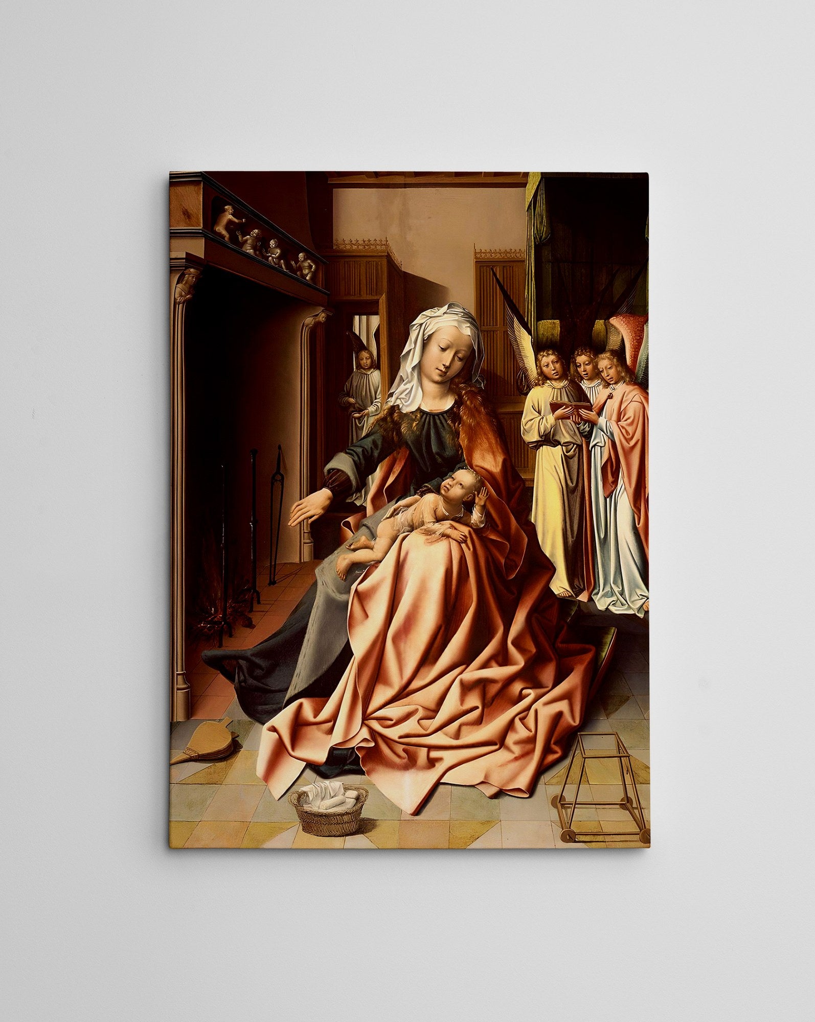 Quadro Decorativo em Tela WY308 Multicolor 50x70cm - Impressão Digital Premium com Moldura em Madeira