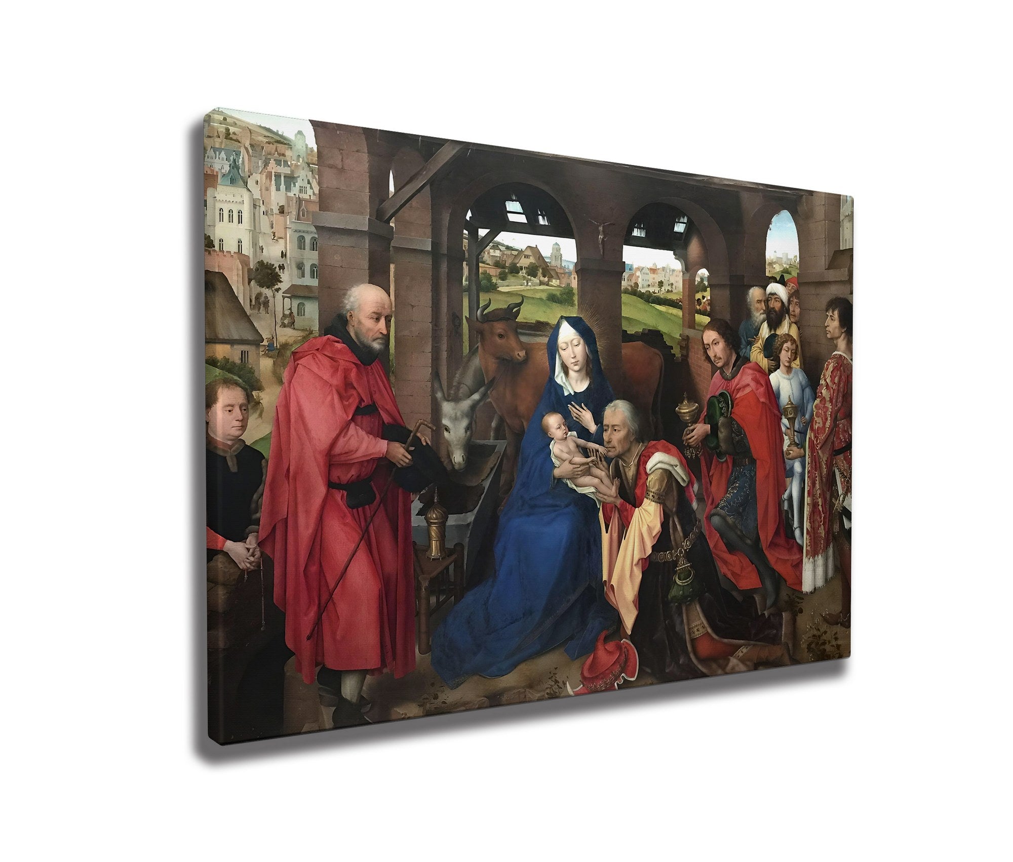 Quadro Decorativo em Tela WY309 Multicolor 50x70cm - Impressão Digital Premium com Moldura em Madeira