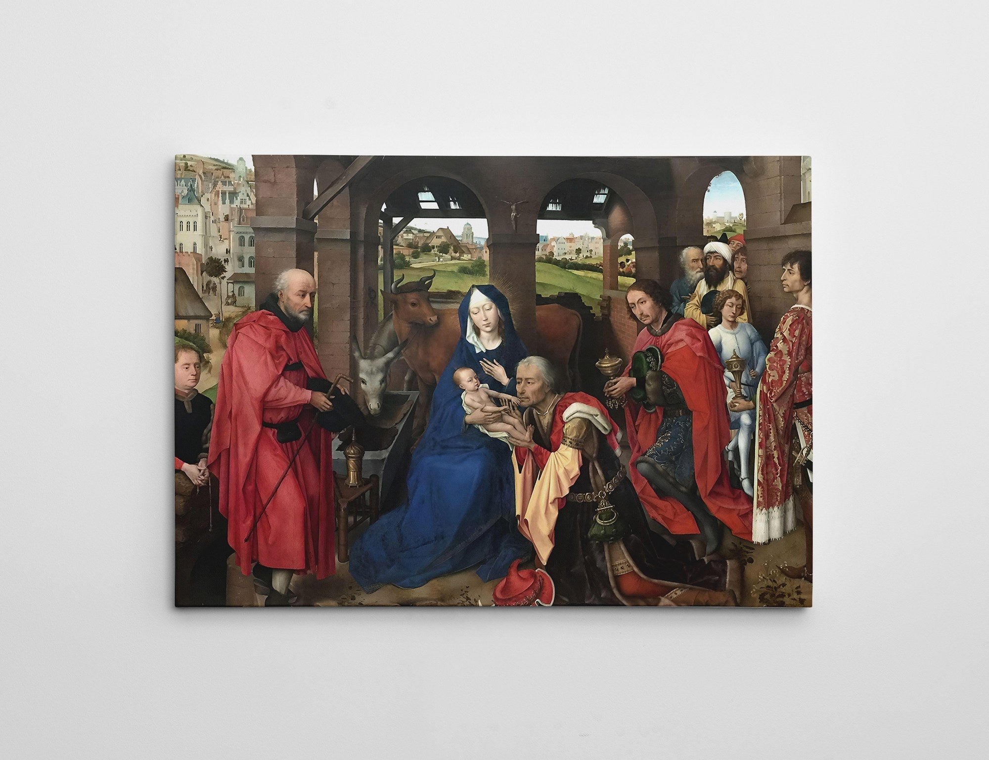 Quadro Decorativo em Tela WY309 Multicolor 50x70cm - Impressão Digital Premium com Moldura em Madeira