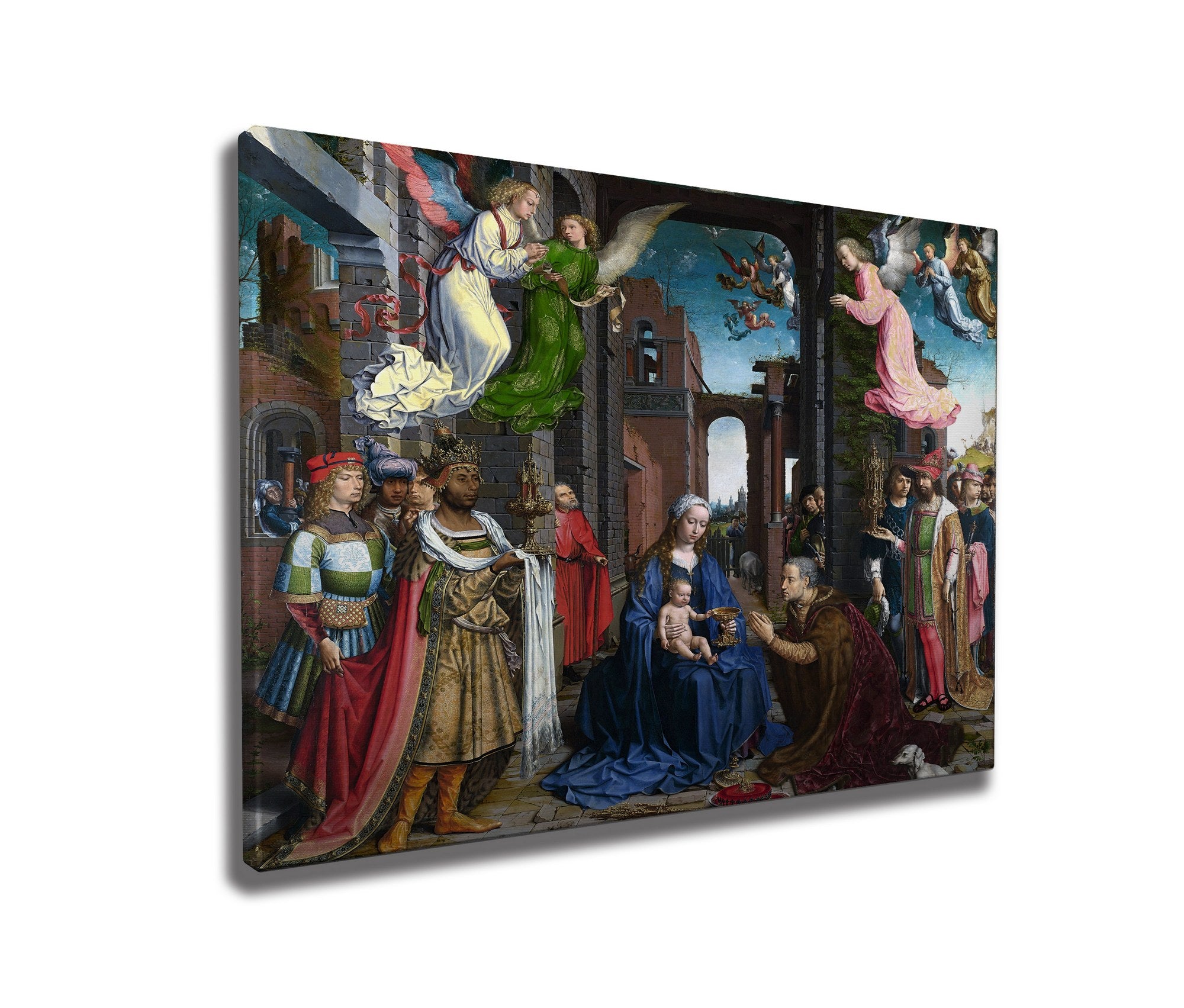 Quadro Decorativo em Tela WY311 Multicolor 50x70cm - Impressão Digital Premium com Moldura em Madeira