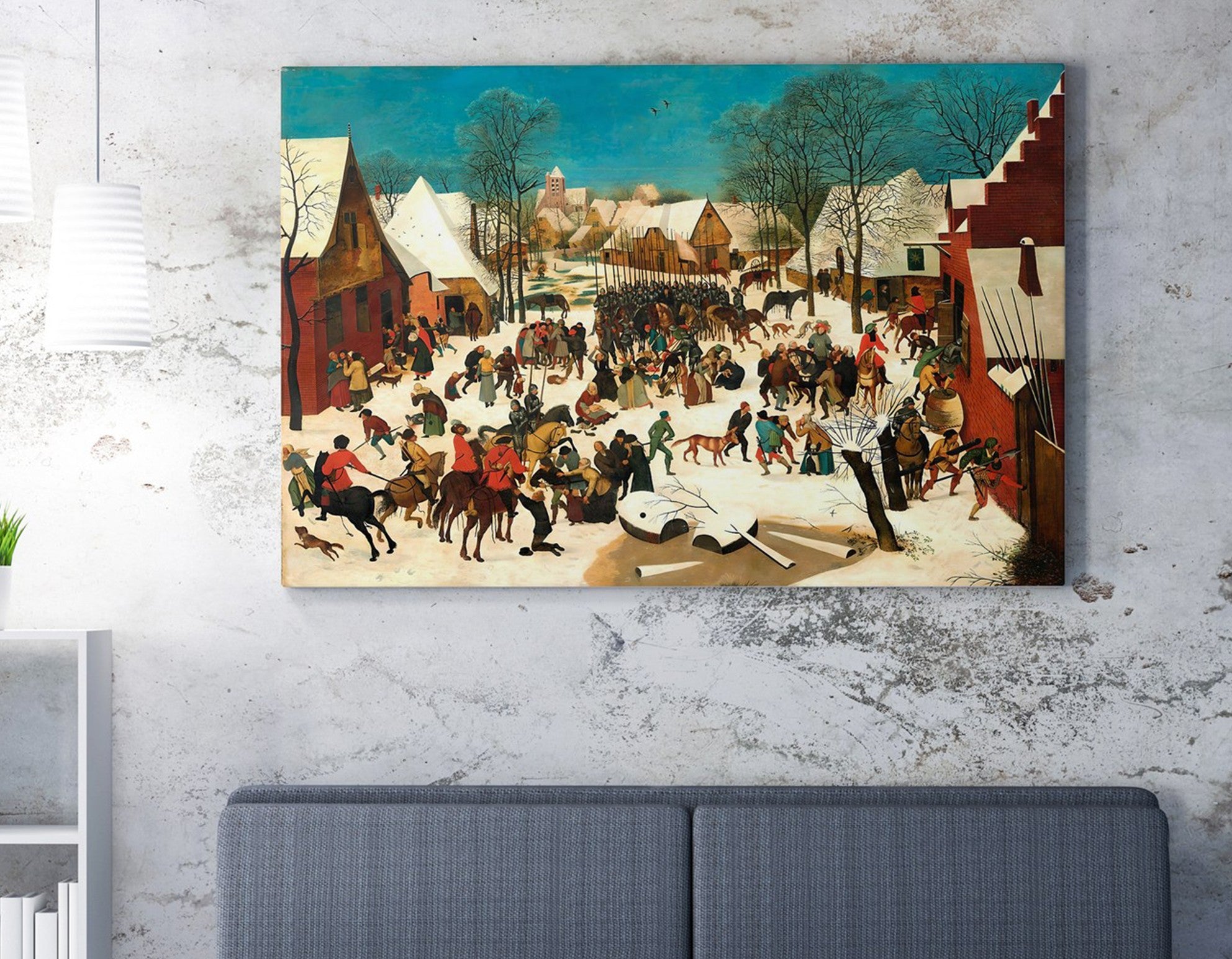 Quadro Decorativo em Tela WY313 Multicolor 50x70cm - Impressão Digital com Moldura de Madeira