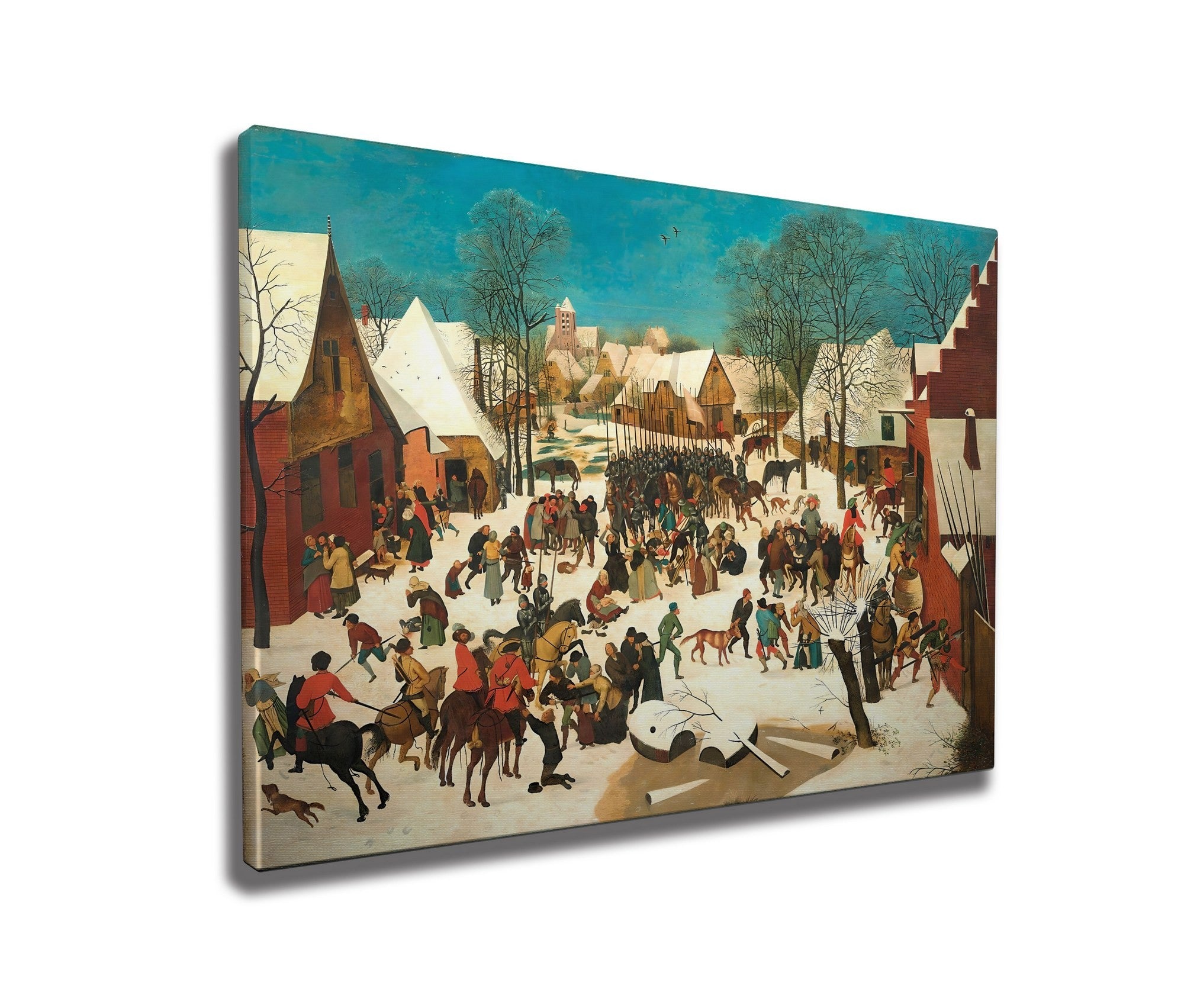 Quadro Decorativo em Tela WY313 Multicolor 50x70cm - Impressão Digital com Moldura de Madeira