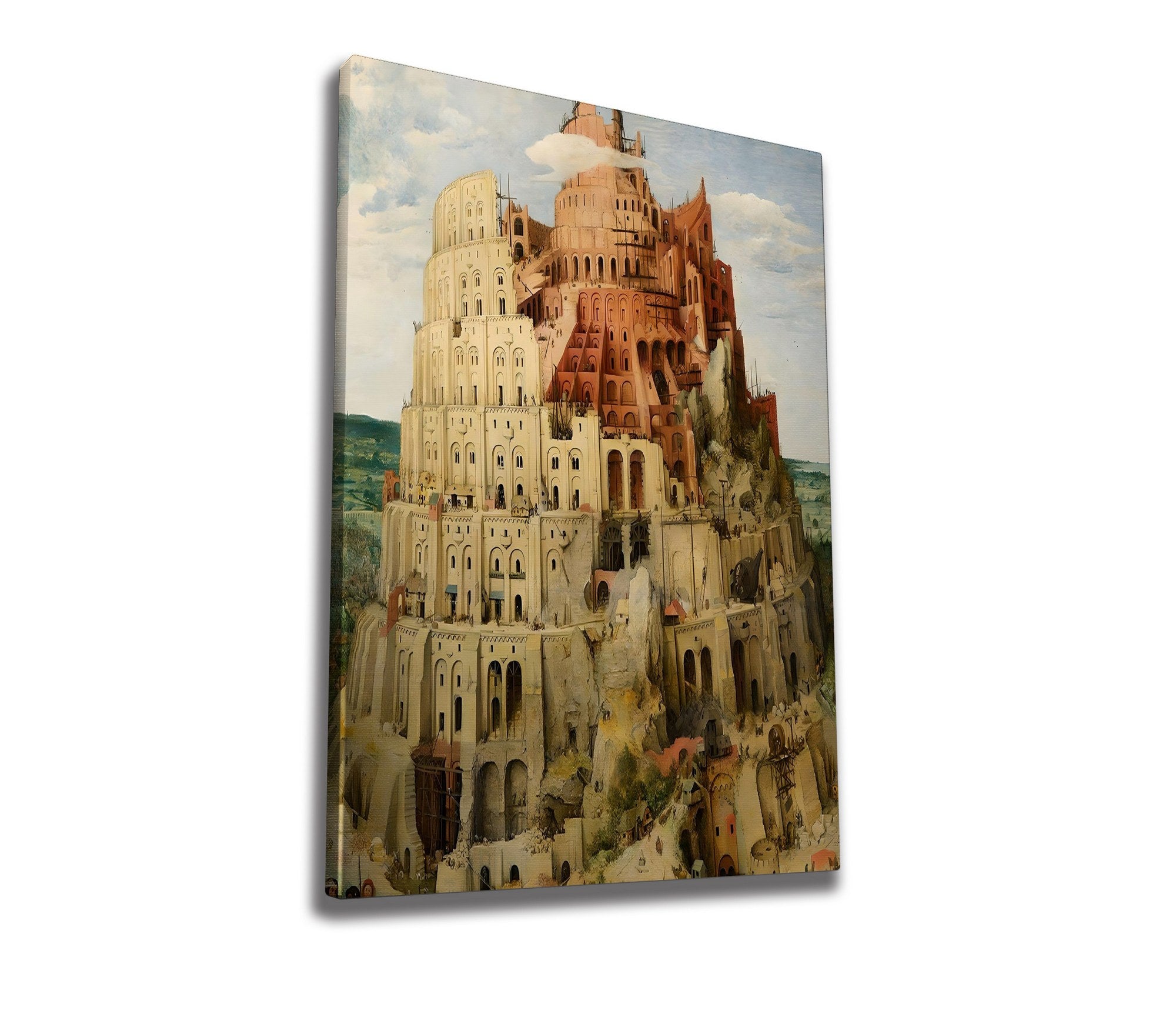 Quadro Decorativo em Tela WY315 - Impressão Digital Multicolor 50x70cm com Moldura de Madeira