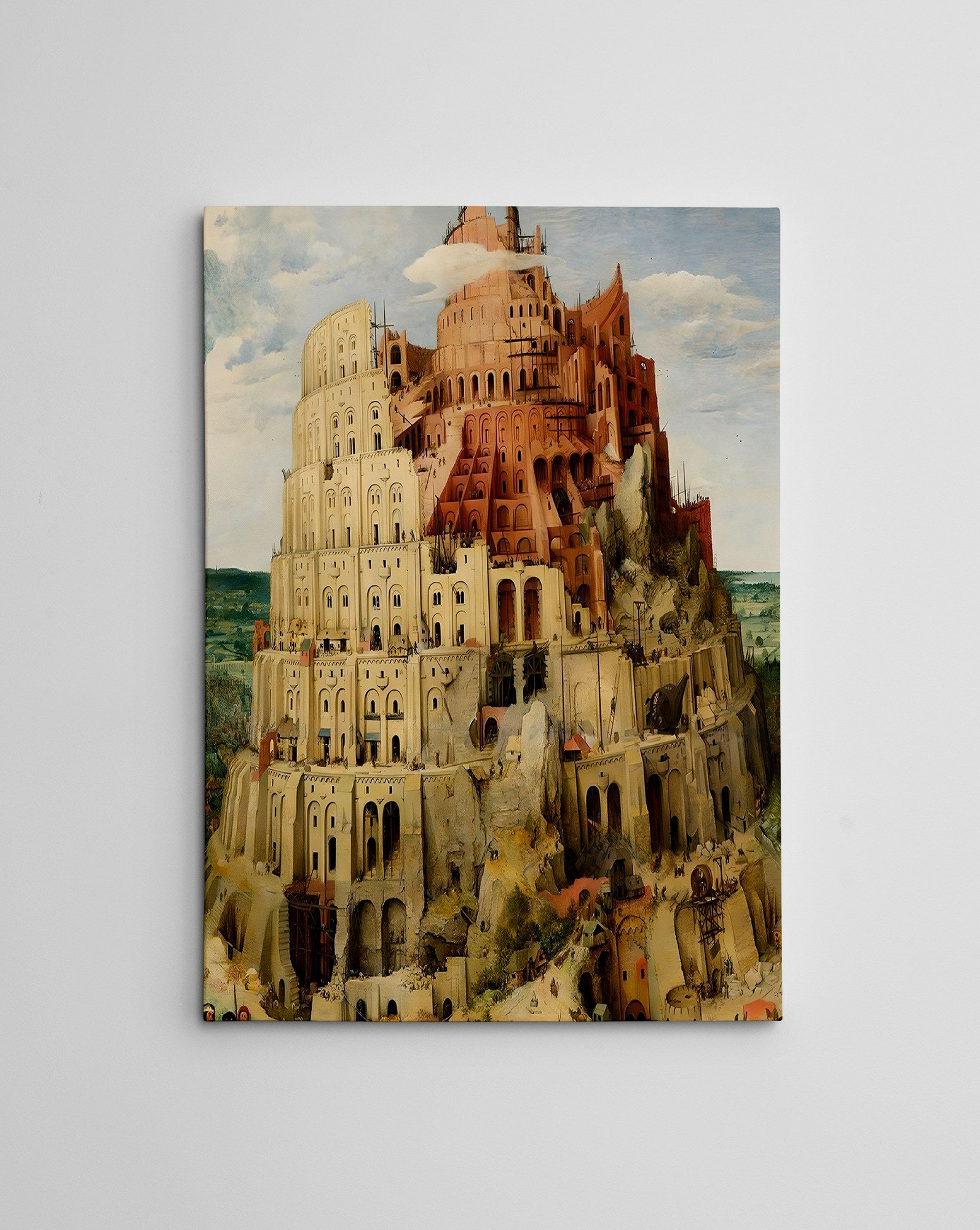 Quadro Decorativo em Tela WY315 - Impressão Digital Multicolor 50x70cm com Moldura de Madeira