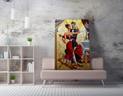 Quadro Decorativo em Tela WY316 Multicolor 50x70cm - Impressão Digital Premium com Moldura em Madeira