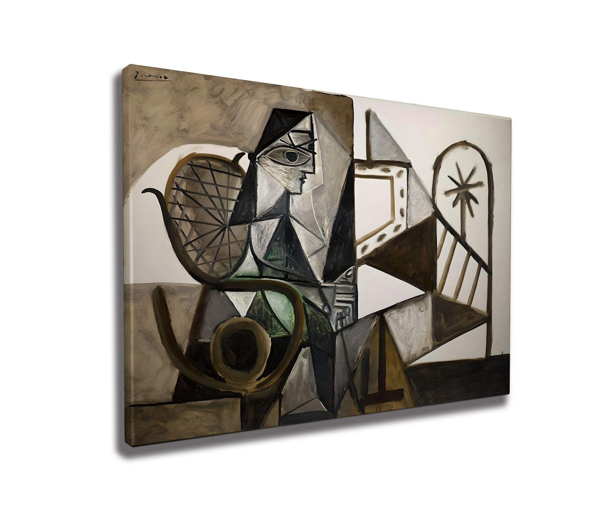 Quadro Decorativo em Tela WY318 Multicolor 50x70cm - Impressão Digital Premium com Moldura em Madeira