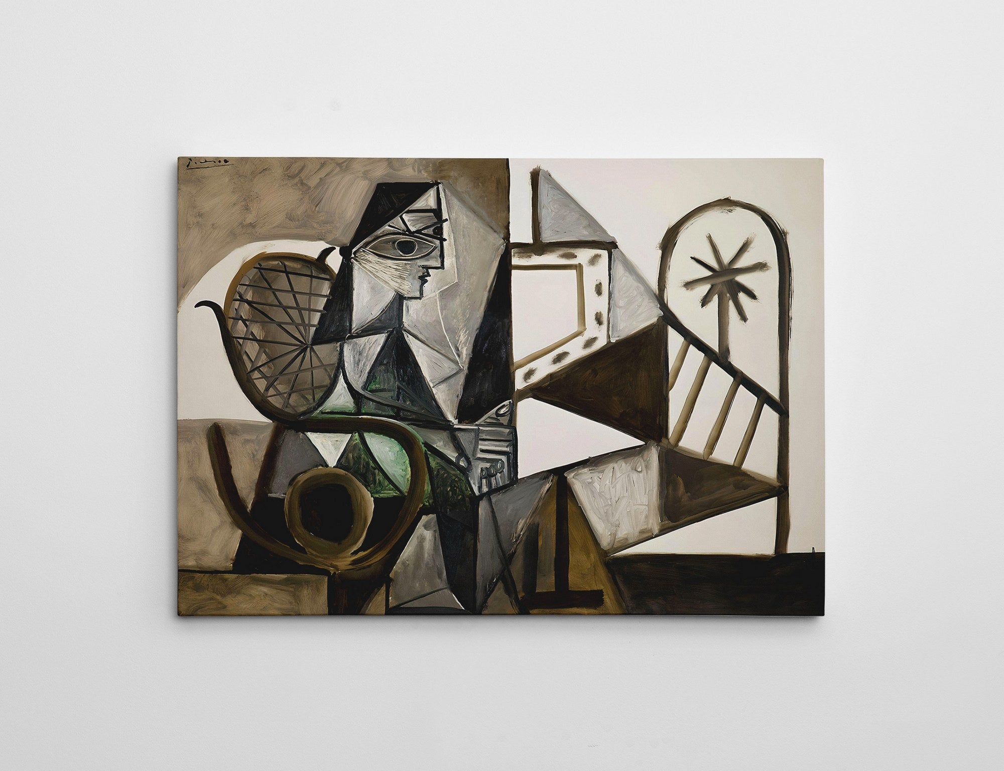 Quadro Decorativo em Tela WY318 Multicolor 50x70cm - Impressão Digital Premium com Moldura em Madeira