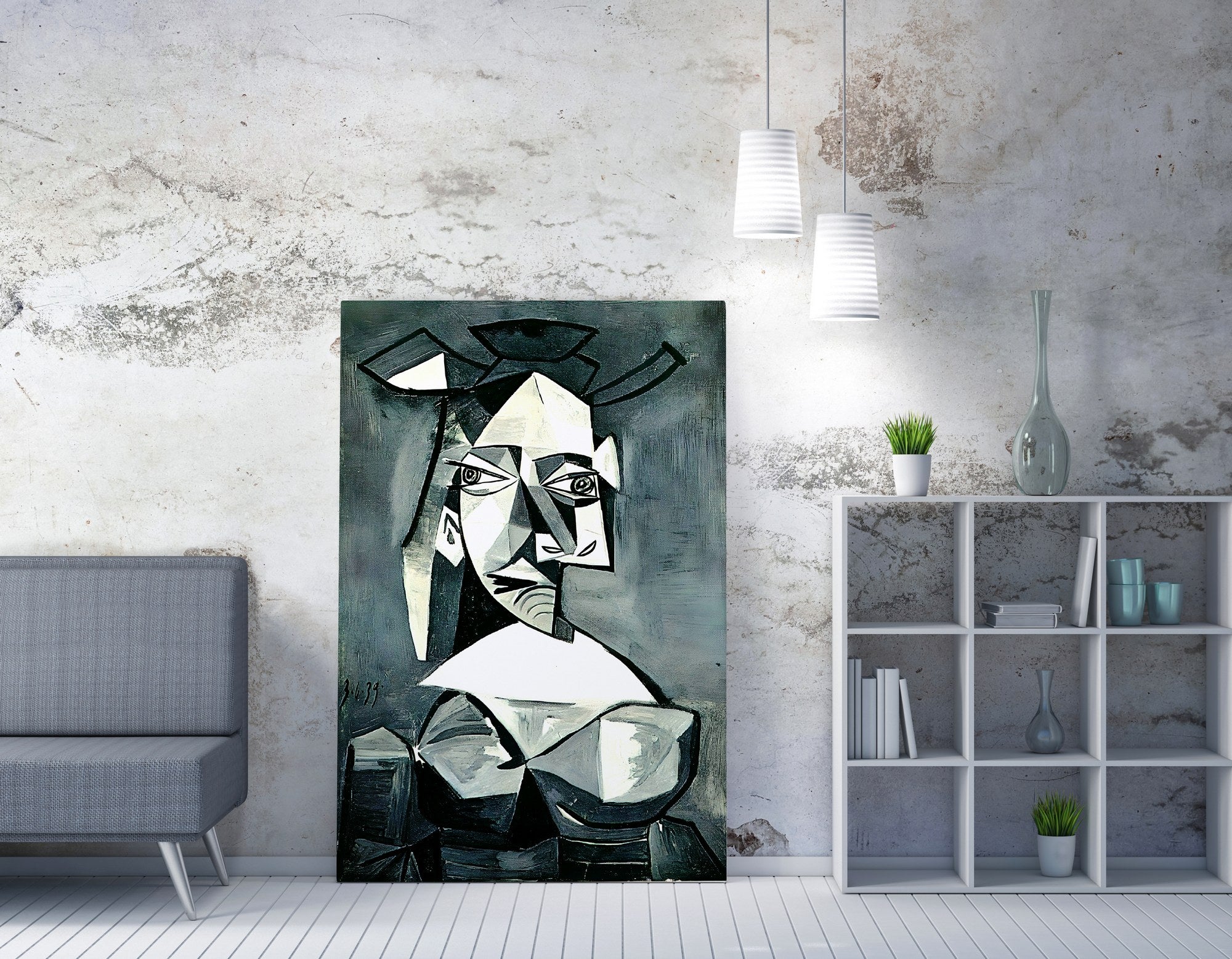 Quadro Decorativo em Tela WY319 Multicolor 50x70cm - Impressão Digital Premium com Moldura em Madeira