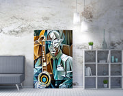 Quadro Decorativo em Tela WY326 Multicolor 50x70cm - Impressão Digital com Moldura de Madeira