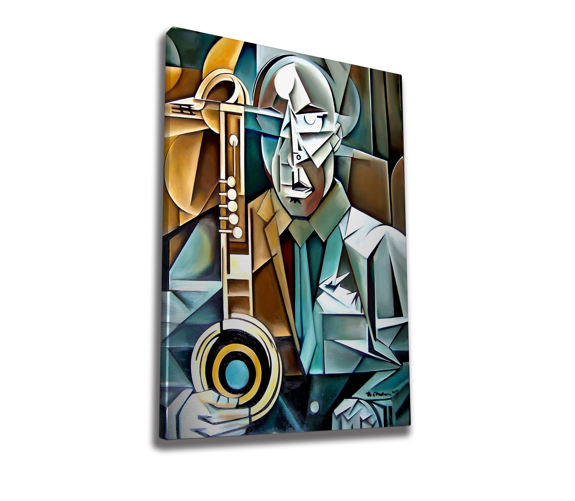 Quadro Decorativo em Tela WY326 Multicolor 50x70cm - Impressão Digital com Moldura de Madeira