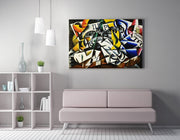 Quadro Decorativo em Tela WY328 Multicolor 50x70cm - Impressão Digital com Moldura de Madeira