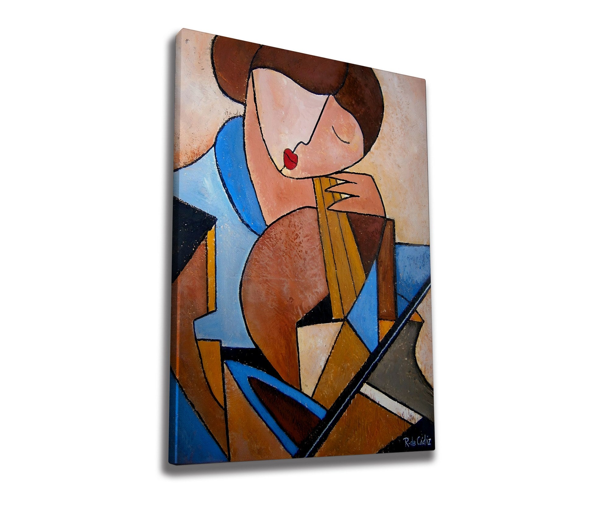 Quadro Decorativo em Tela WY329 Multicolor 50x70cm - Impressão Digital Premium com Moldura em Madeira