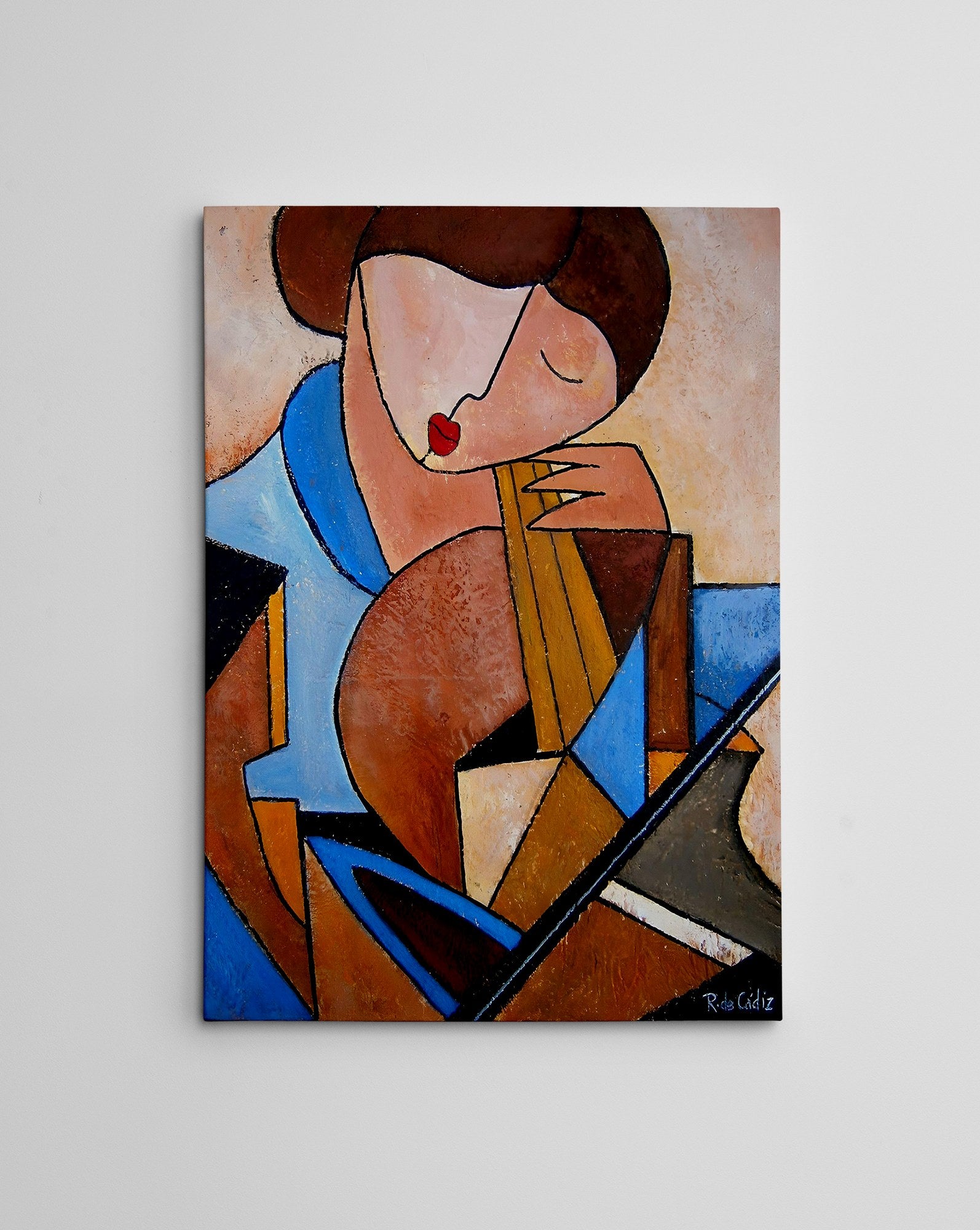 Quadro Decorativo em Tela WY329 Multicolor 50x70cm - Impressão Digital Premium com Moldura em Madeira