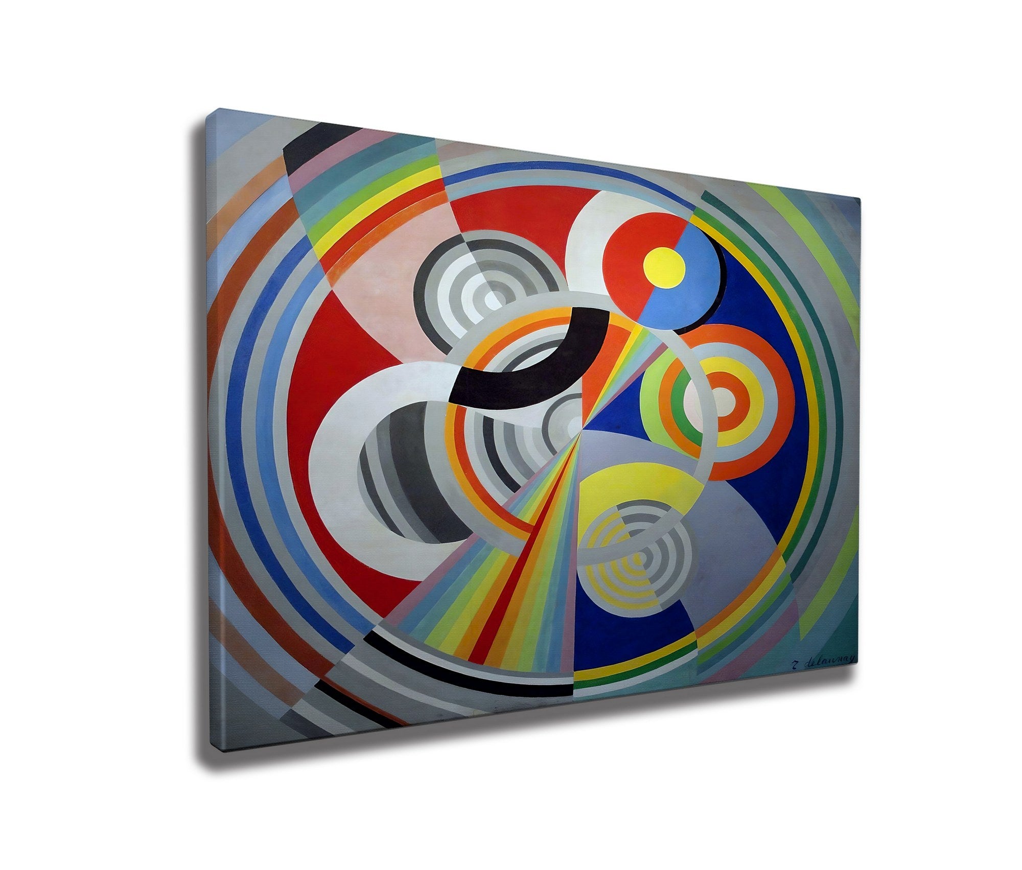 Quadro Decorativo em Tela WY330 - Impressão Digital Multicolor 50x70cm com Moldura de Madeira