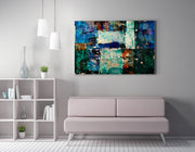 Quadro Decorativo em Tela WY335 - Impressão Digital Multicolor 50x70cm com Moldura de Madeira