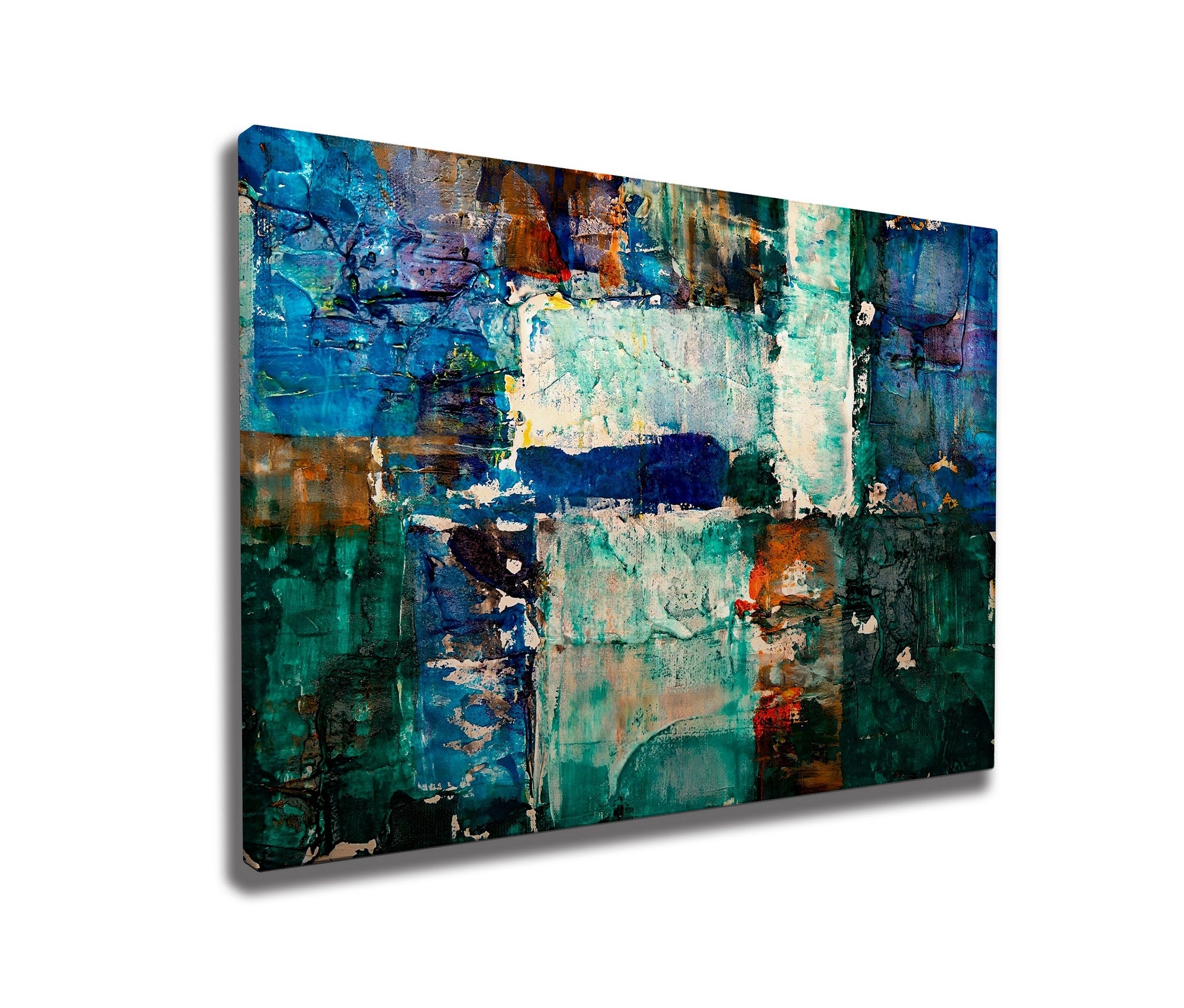 Quadro Decorativo em Tela WY335 - Impressão Digital Multicolor 50x70cm com Moldura de Madeira