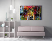 Quadro Decorativo em Tela WY337 Multicolor 50x70cm - Impressão Digital Premium com Moldura de Madeira